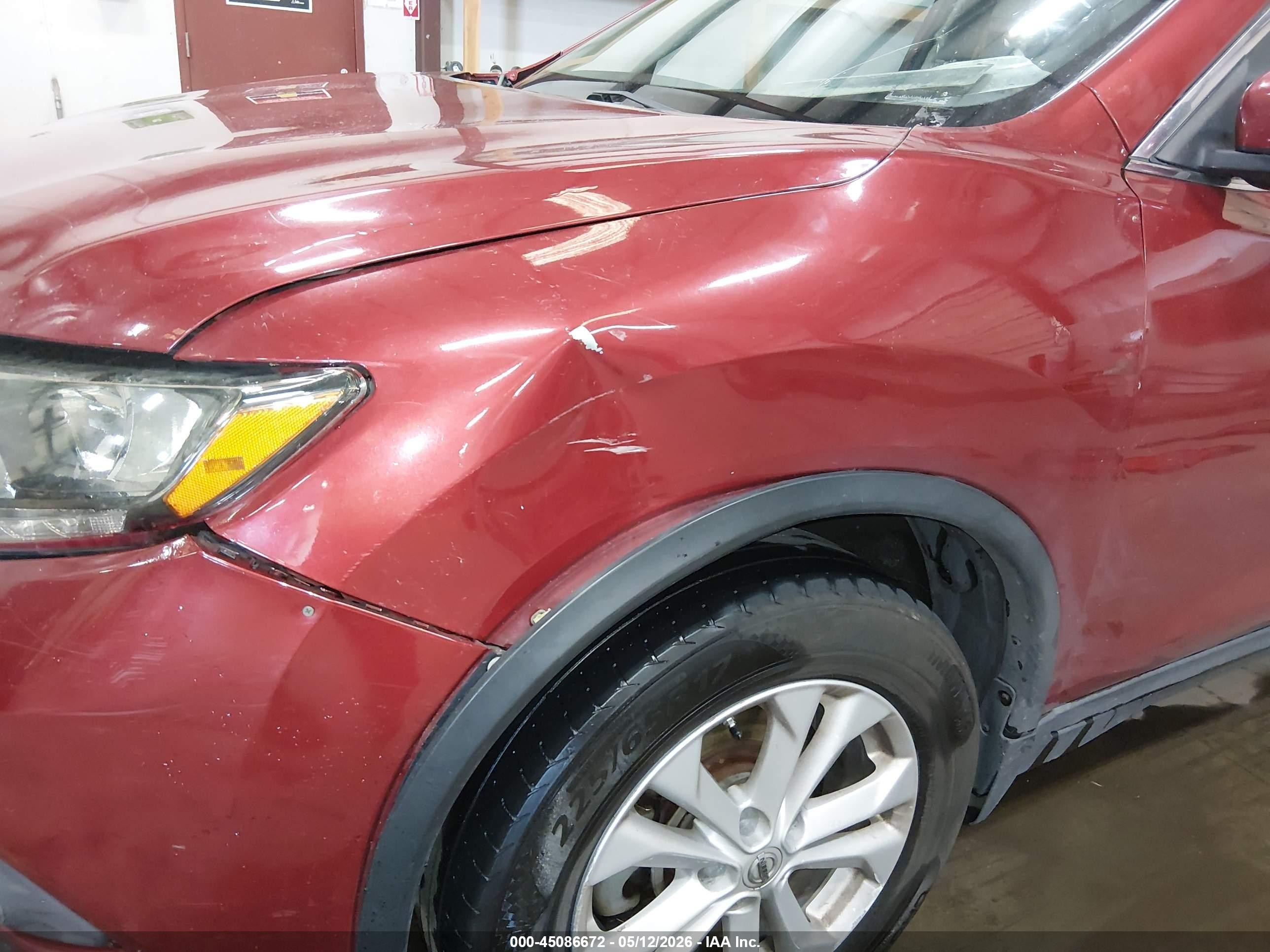 2014 Nissan Rogue Sv Red vin: 5N1AT2MKXEC765866