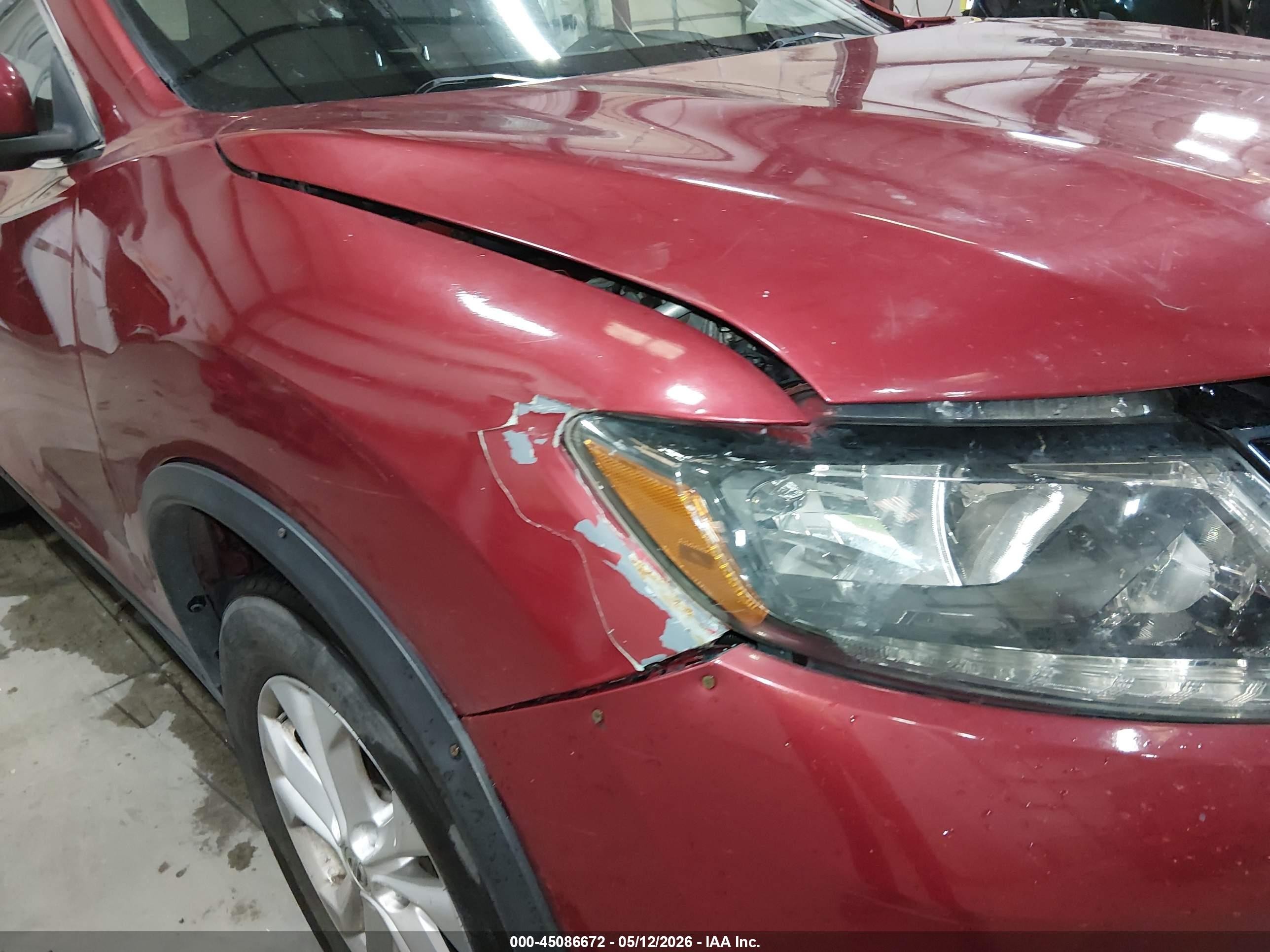 2014 Nissan Rogue Sv Red vin: 5N1AT2MKXEC765866
