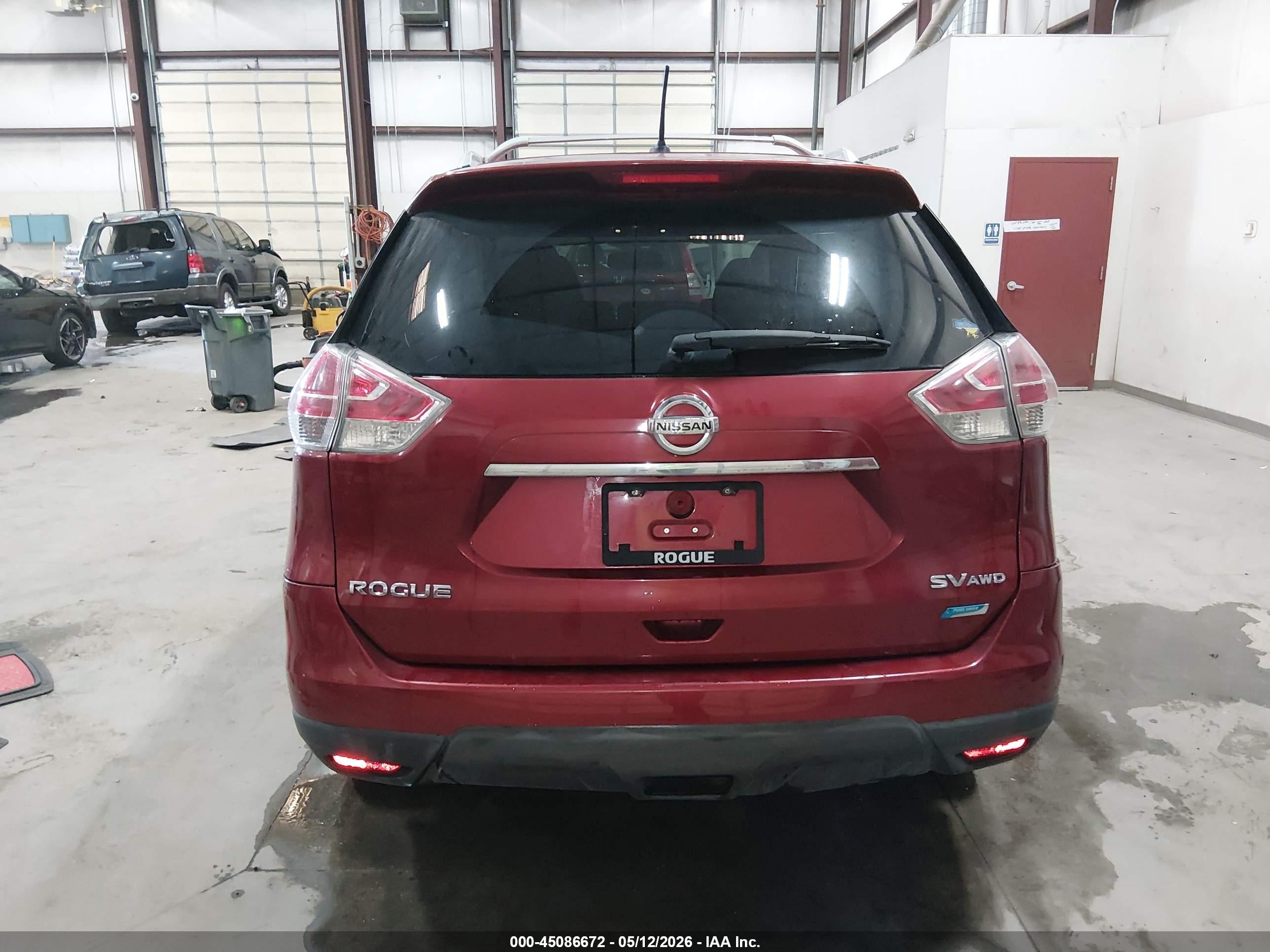2014 Nissan Rogue Sv Red vin: 5N1AT2MKXEC765866