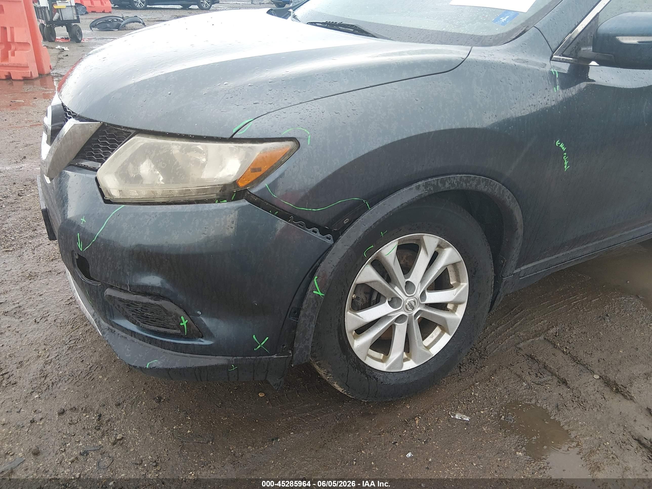 2014 Nissan Rogue Sv Navy vin: 5N1AT2MKXEC766953
