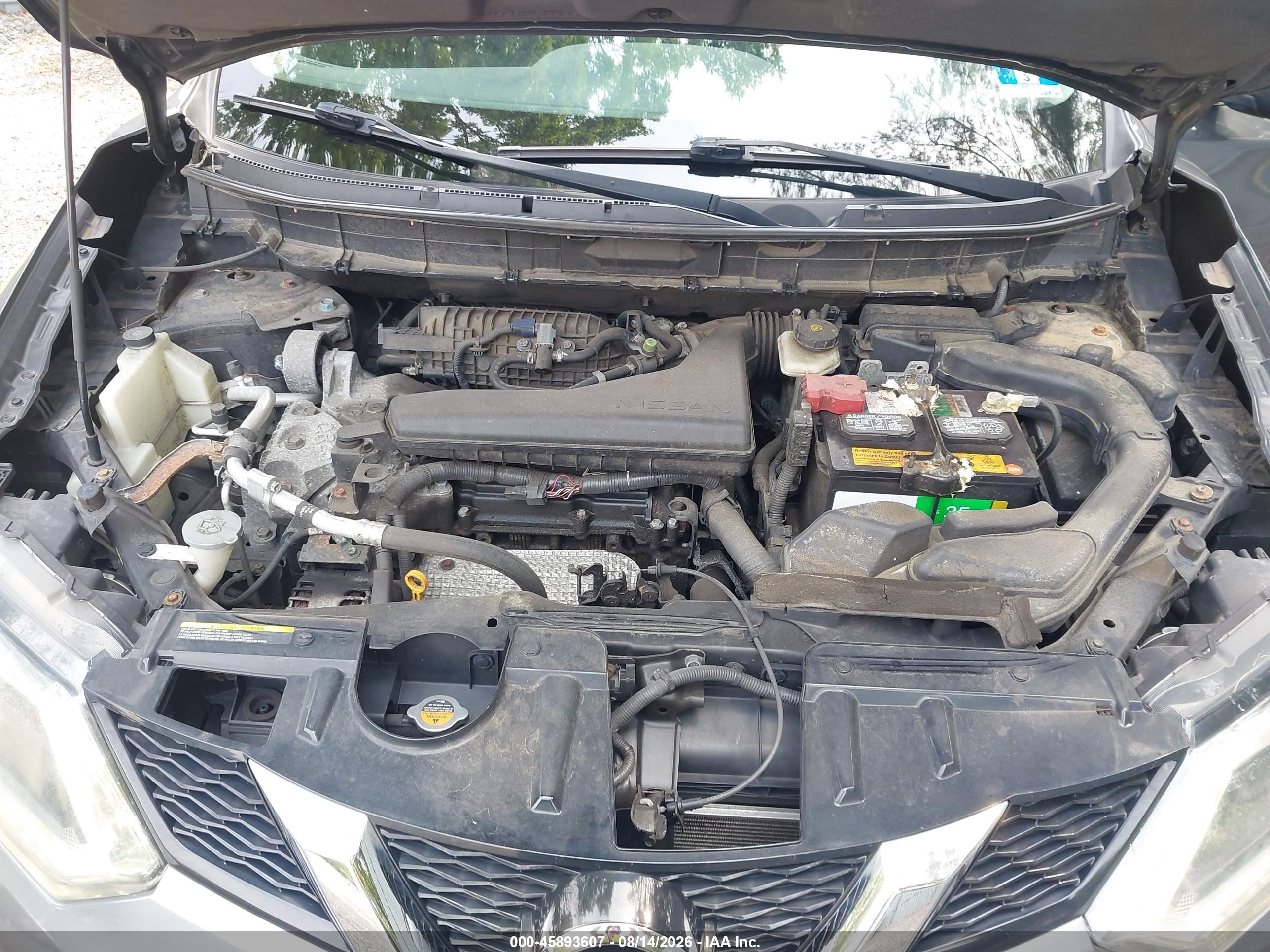 2014 Nissan Rogue Sv Gray vin: 5N1AT2MKXEC777502