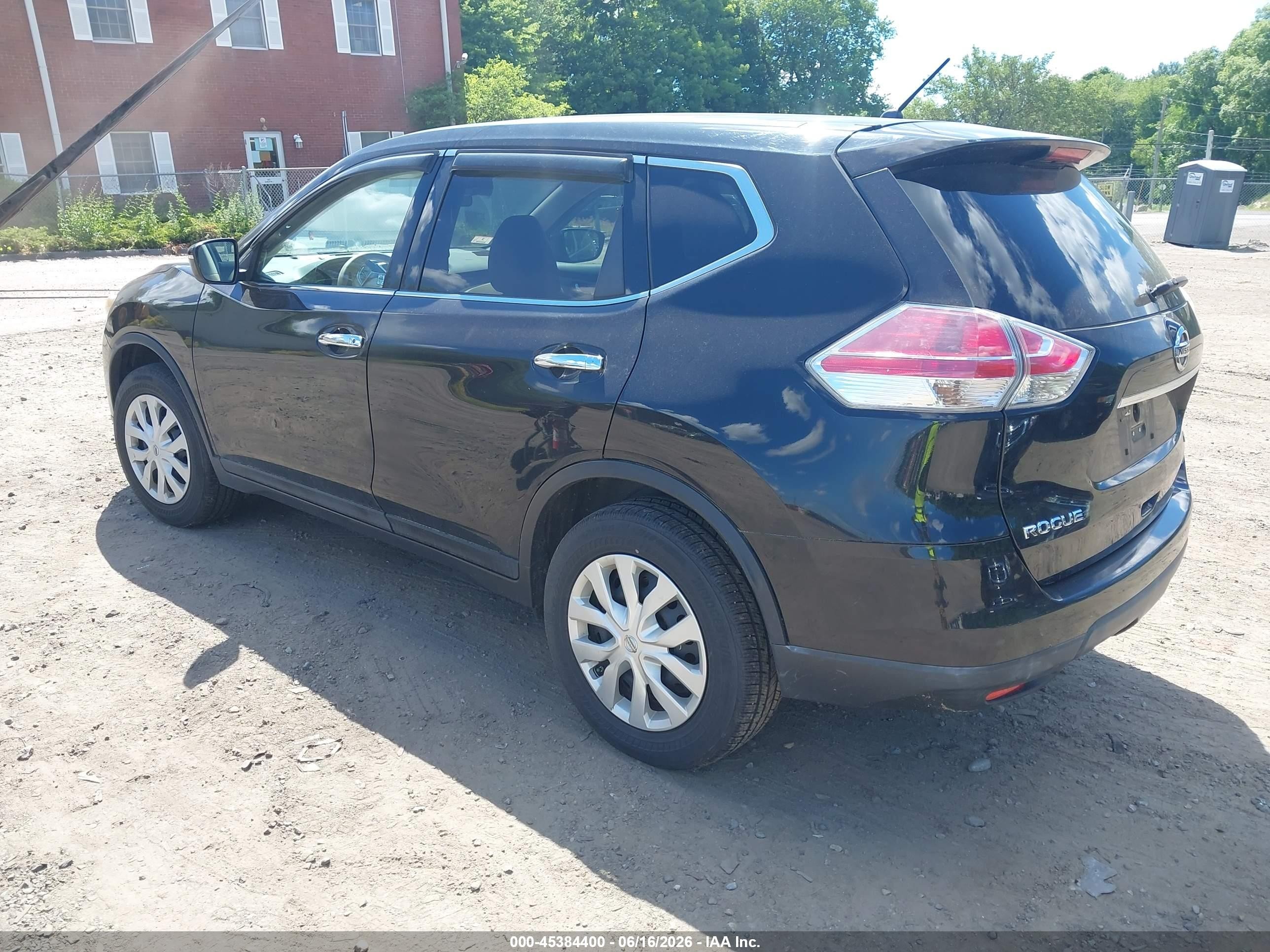 2014 Nissan Rogue S Black vin: 5N1AT2MKXEC804746