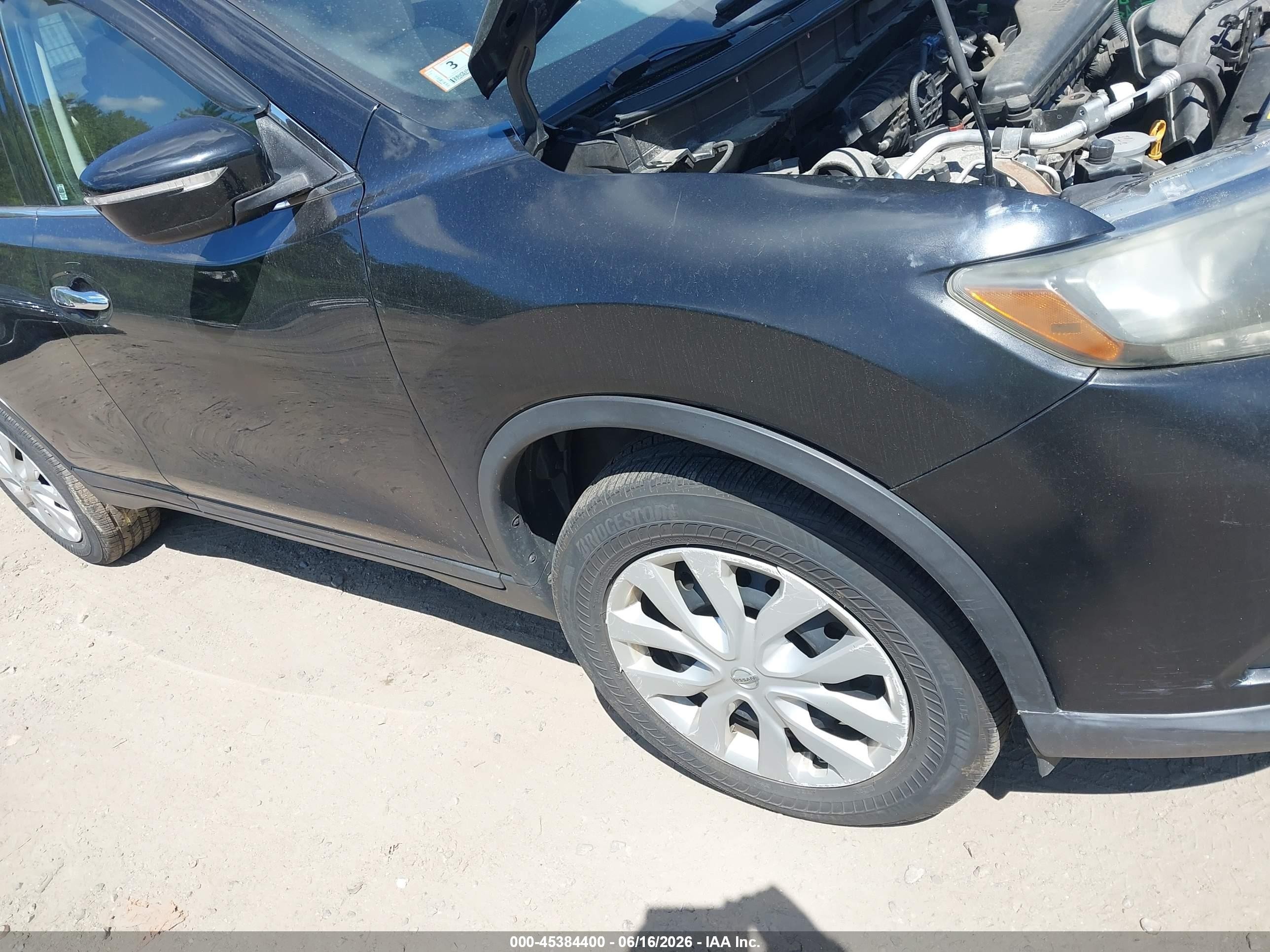 2014 Nissan Rogue S Black vin: 5N1AT2MKXEC804746