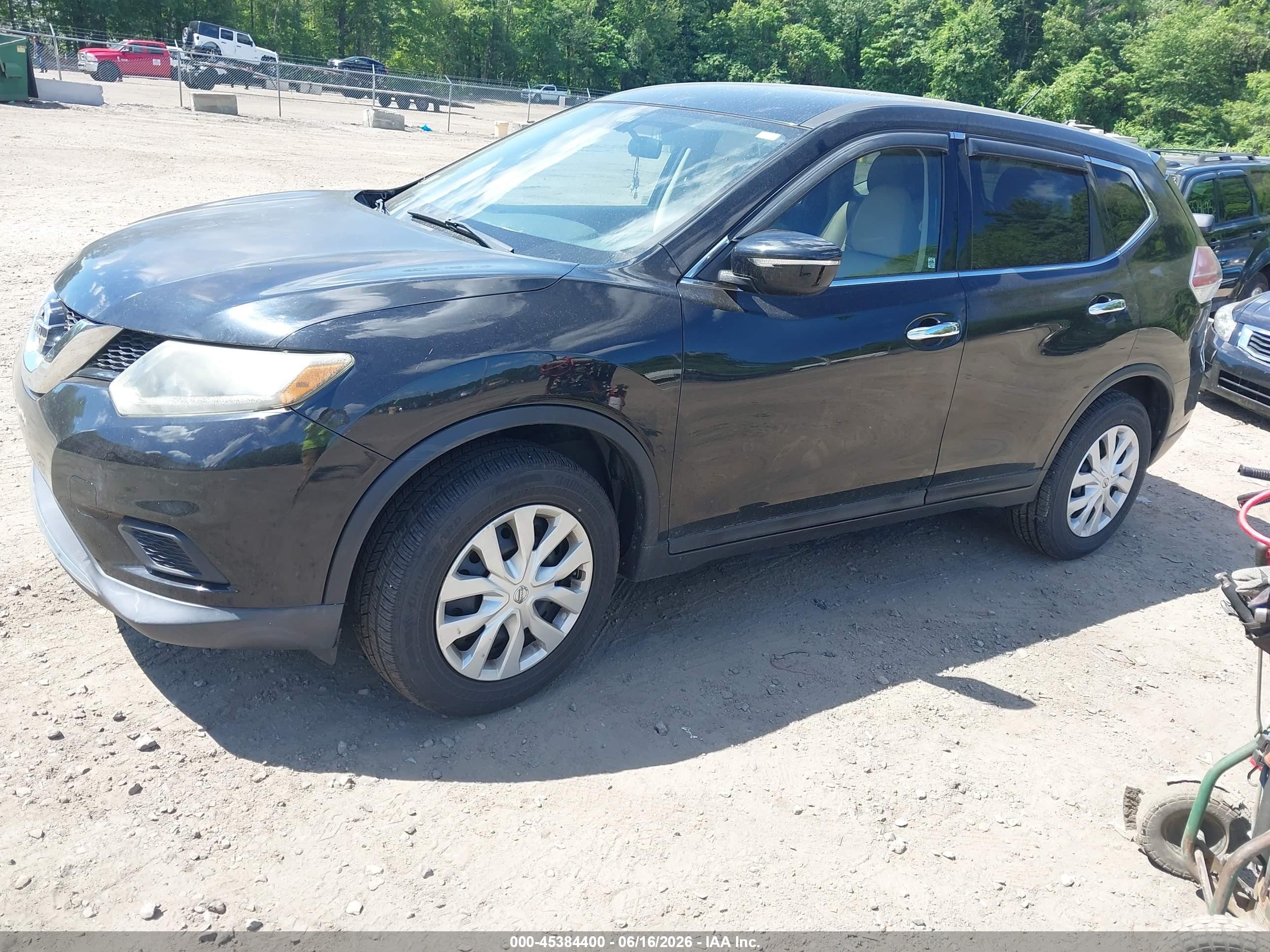 2014 Nissan Rogue S Black vin: 5N1AT2MKXEC804746