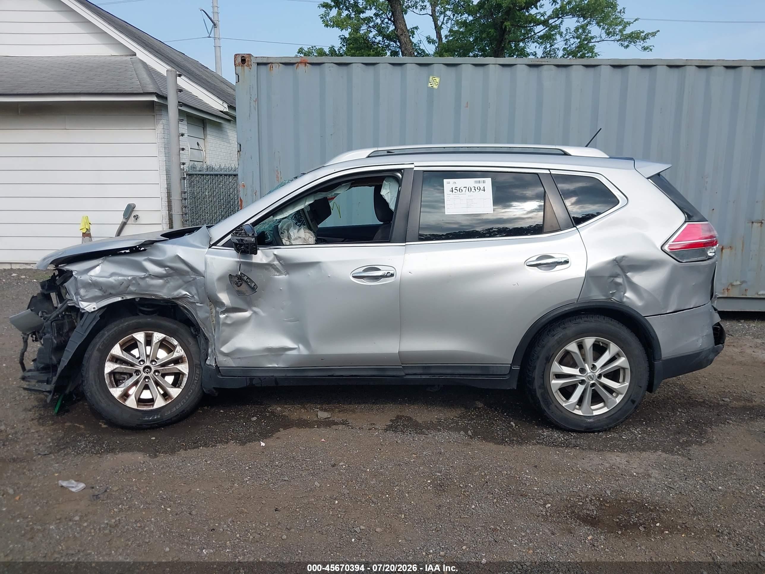 2014 Nissan Rogue Sv Серебряный vin: 5N1AT2MKXEC848410