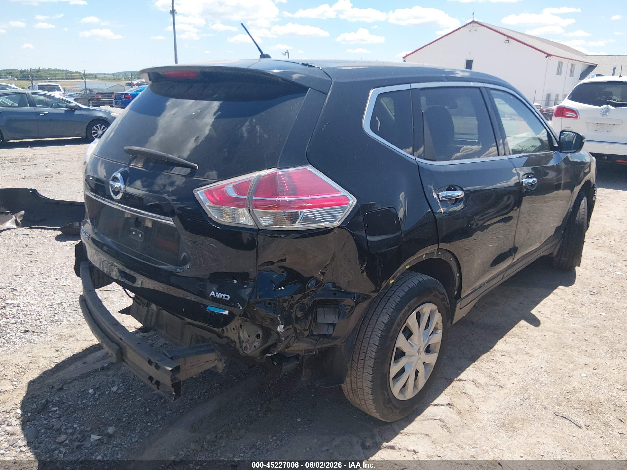 2014 Nissan Rogue S Black vin: 5N1AT2MKXEC863506