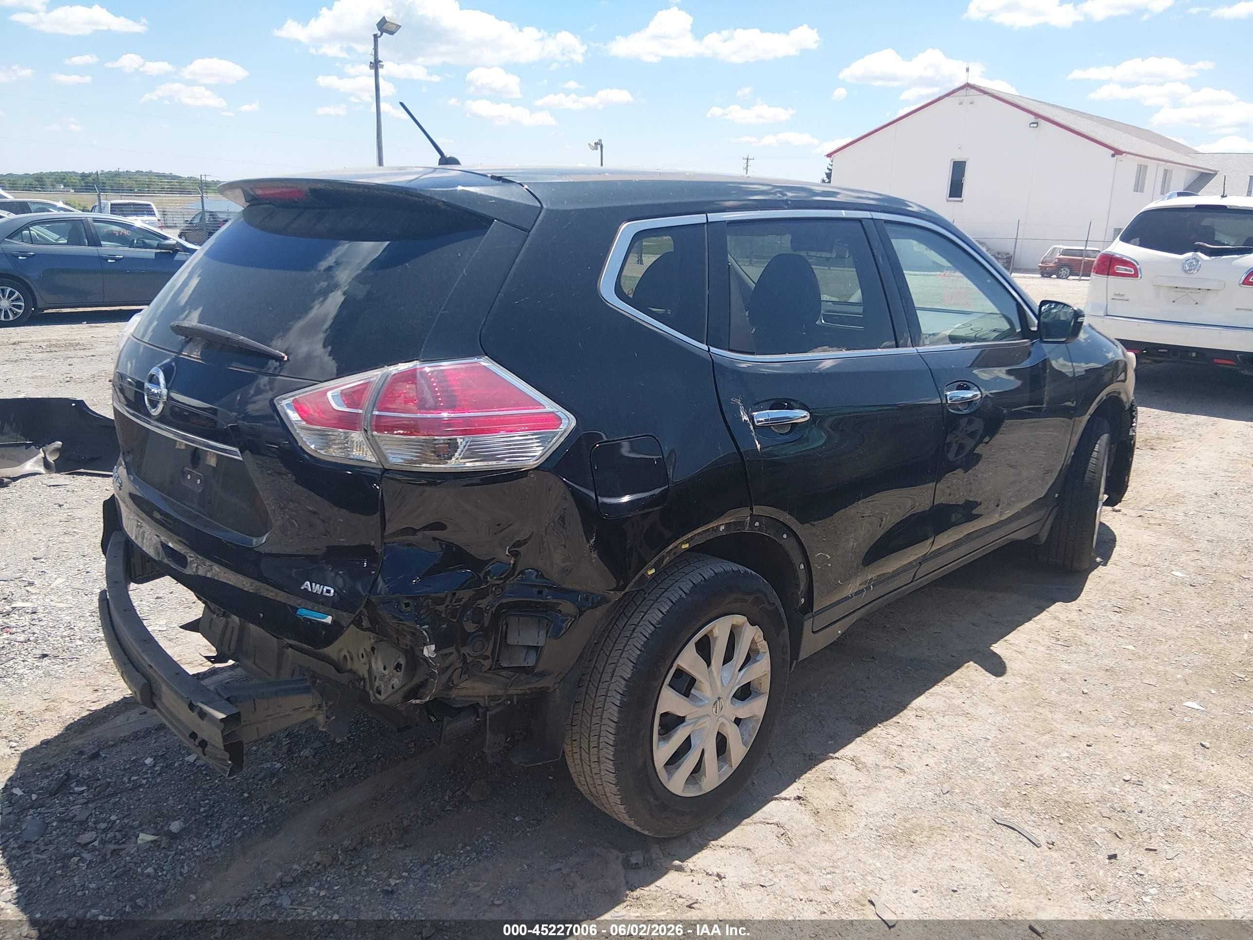 2014 Nissan Rogue S Black vin: 5N1AT2MKXEC863506