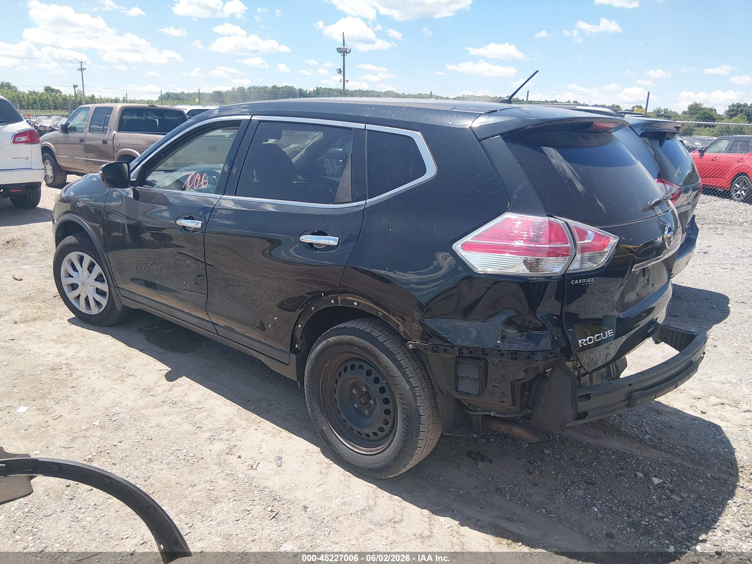 2014 Nissan Rogue S Black vin: 5N1AT2MKXEC863506