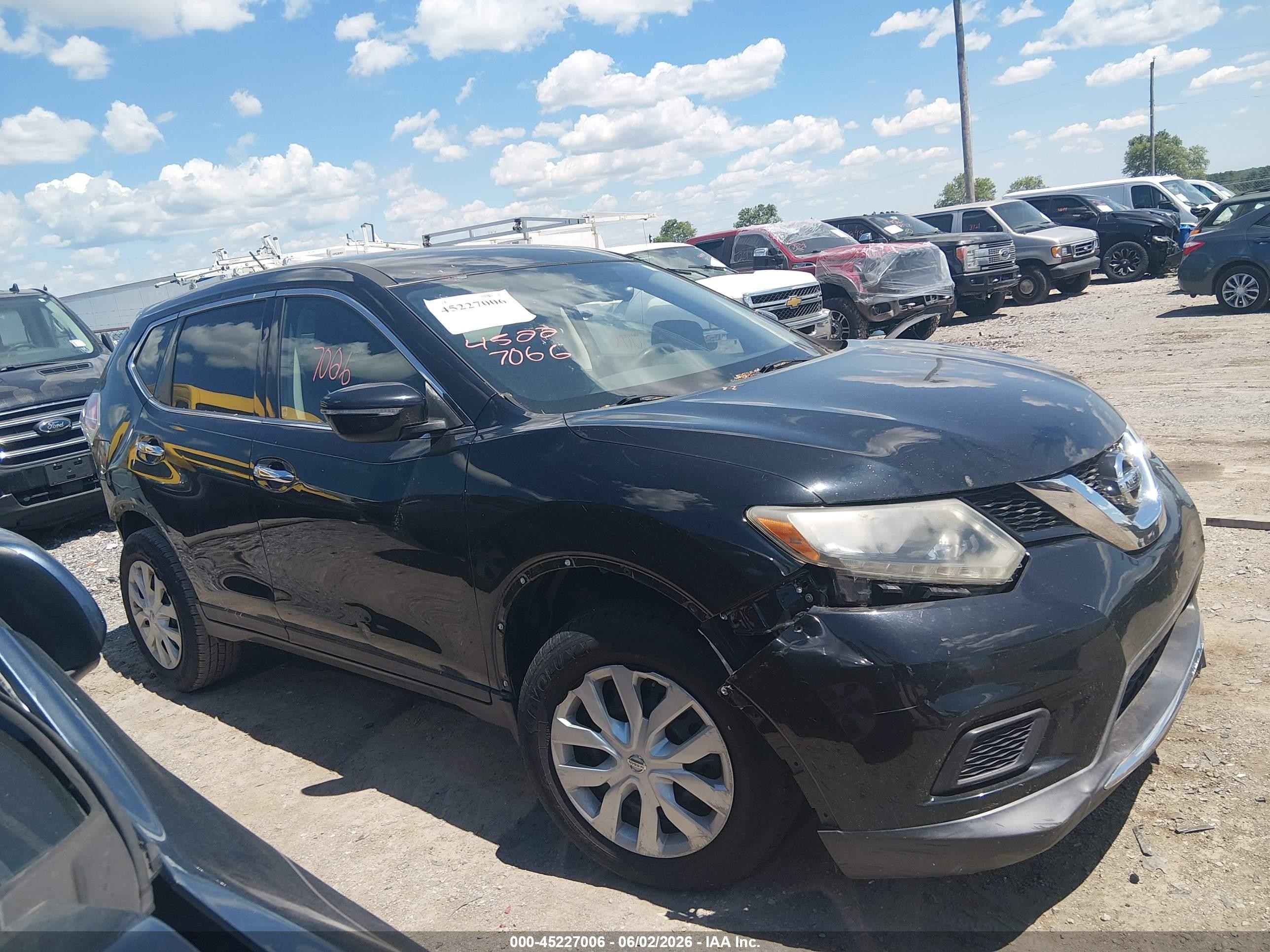 2014 Nissan Rogue S Black vin: 5N1AT2MKXEC863506