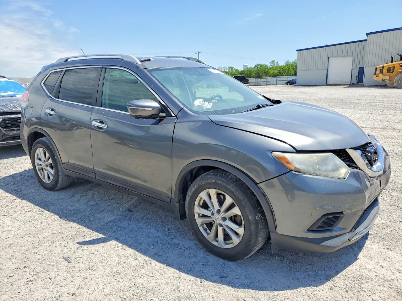 2015 Nissan Rogue Sv Gray vin: 5N1AT2MKXFC795256