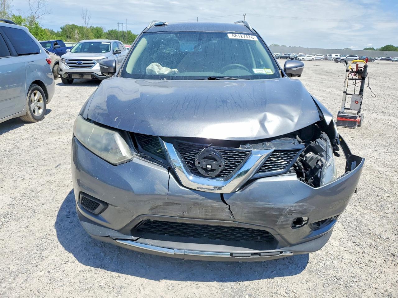 2015 Nissan Rogue Sv Gray vin: 5N1AT2MKXFC795256