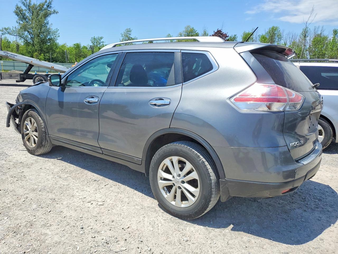2015 Nissan Rogue Sv Gray vin: 5N1AT2MKXFC795256