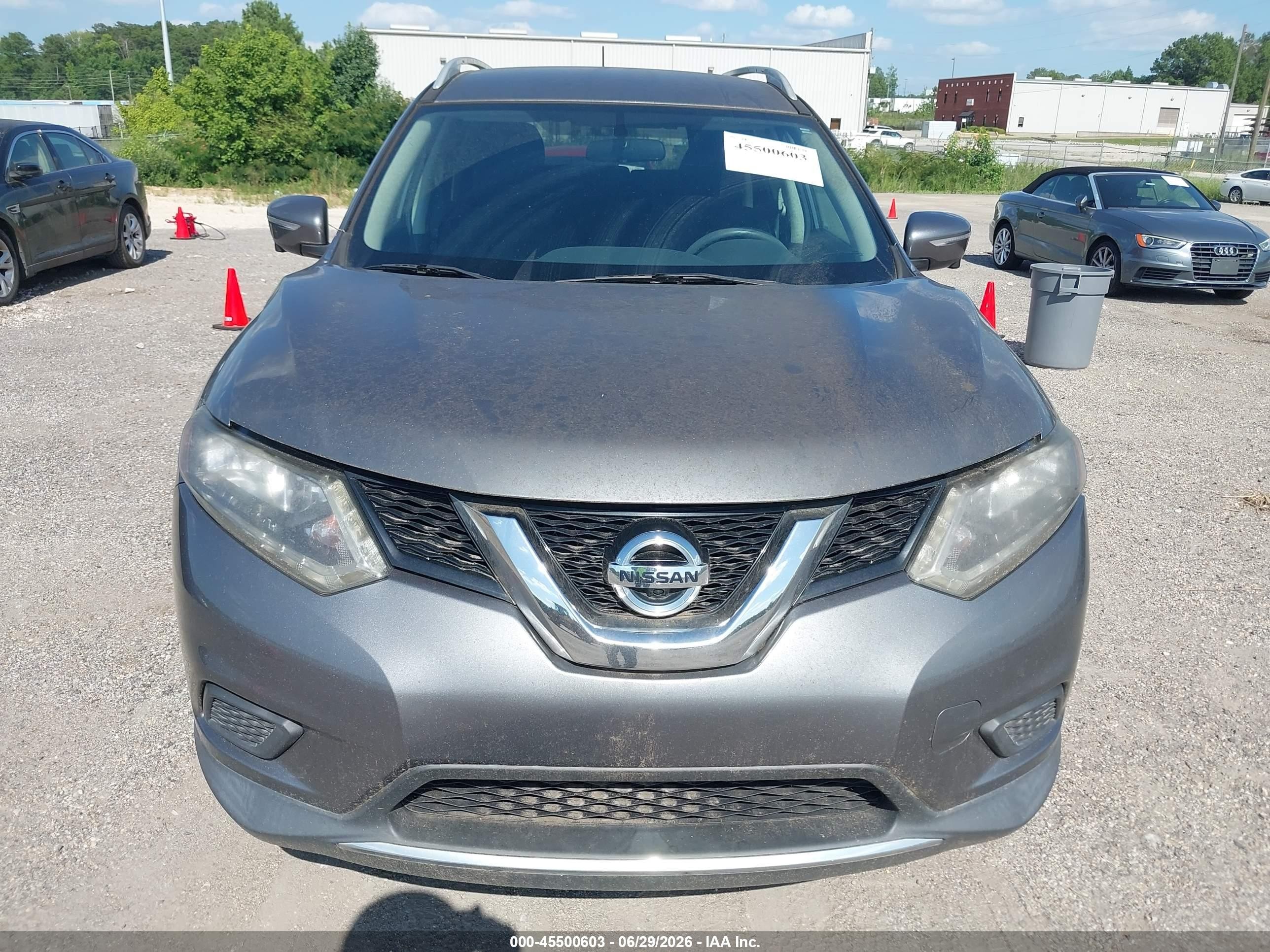 2015 Nissan Rogue Sv Серый vin: 5N1AT2MKXFC865502