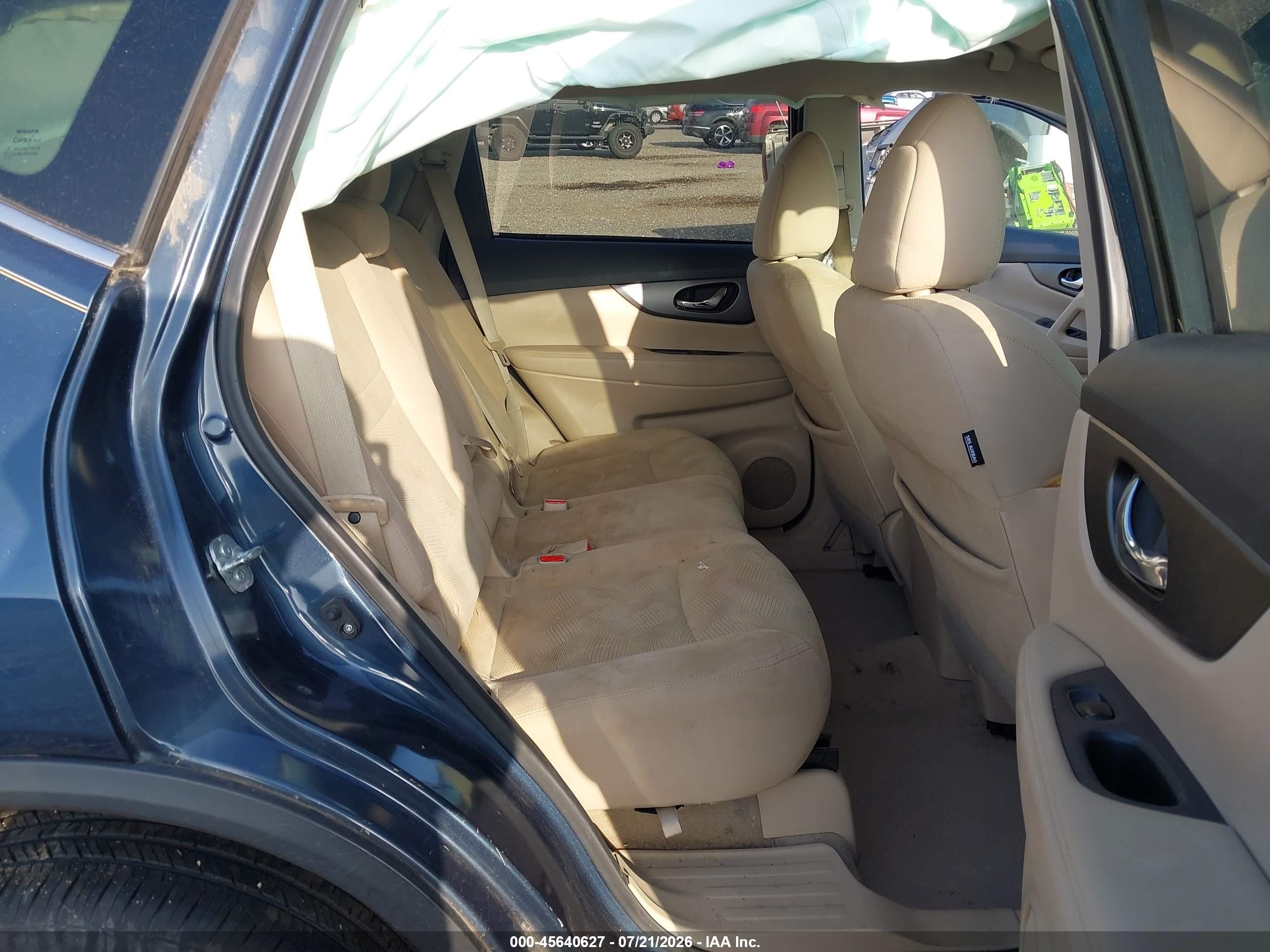 2015 Nissan Rogue Sv Синий vin: 5N1AT2ML0FC828211