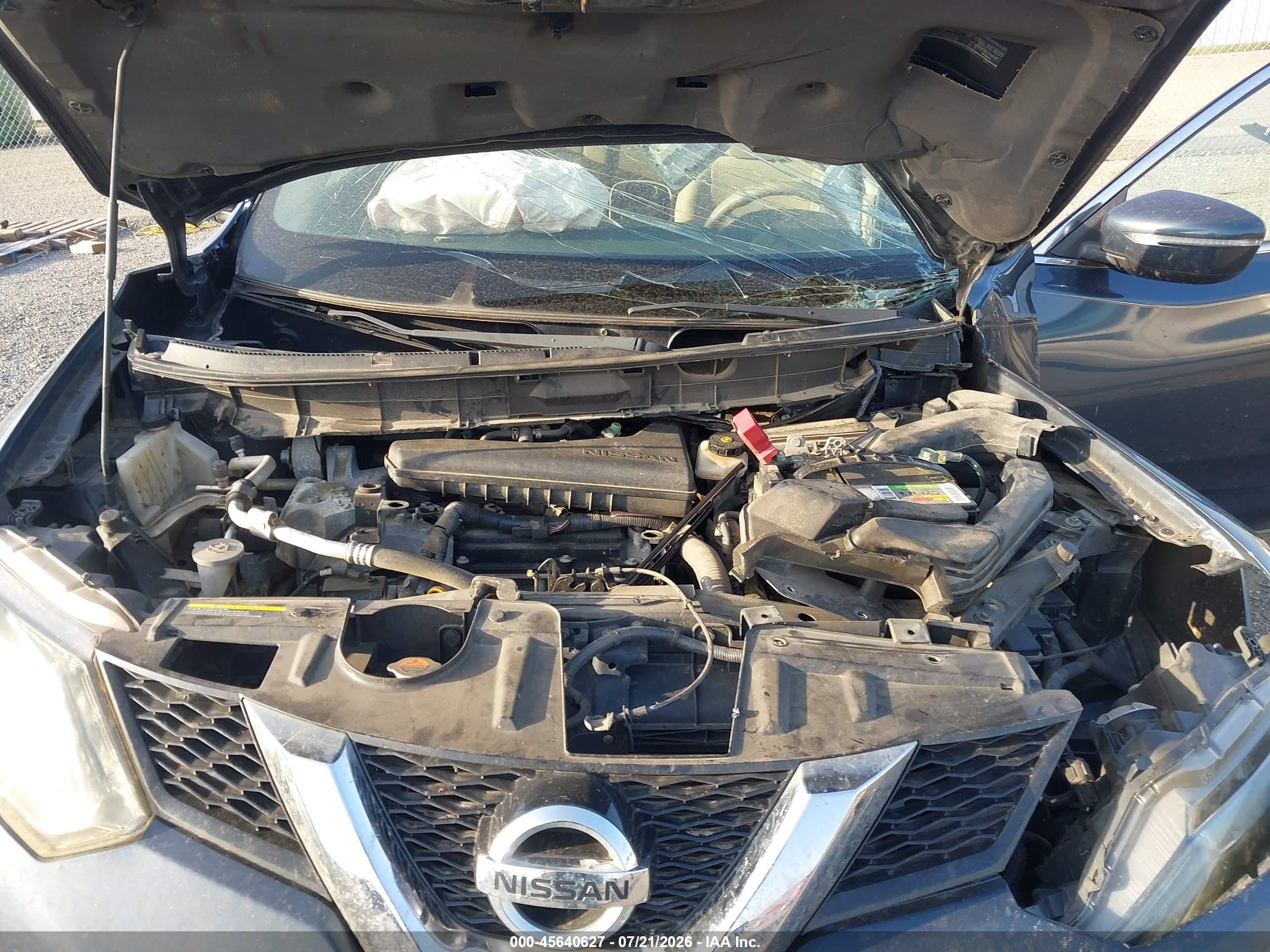 2015 Nissan Rogue Sv Синий vin: 5N1AT2ML0FC828211