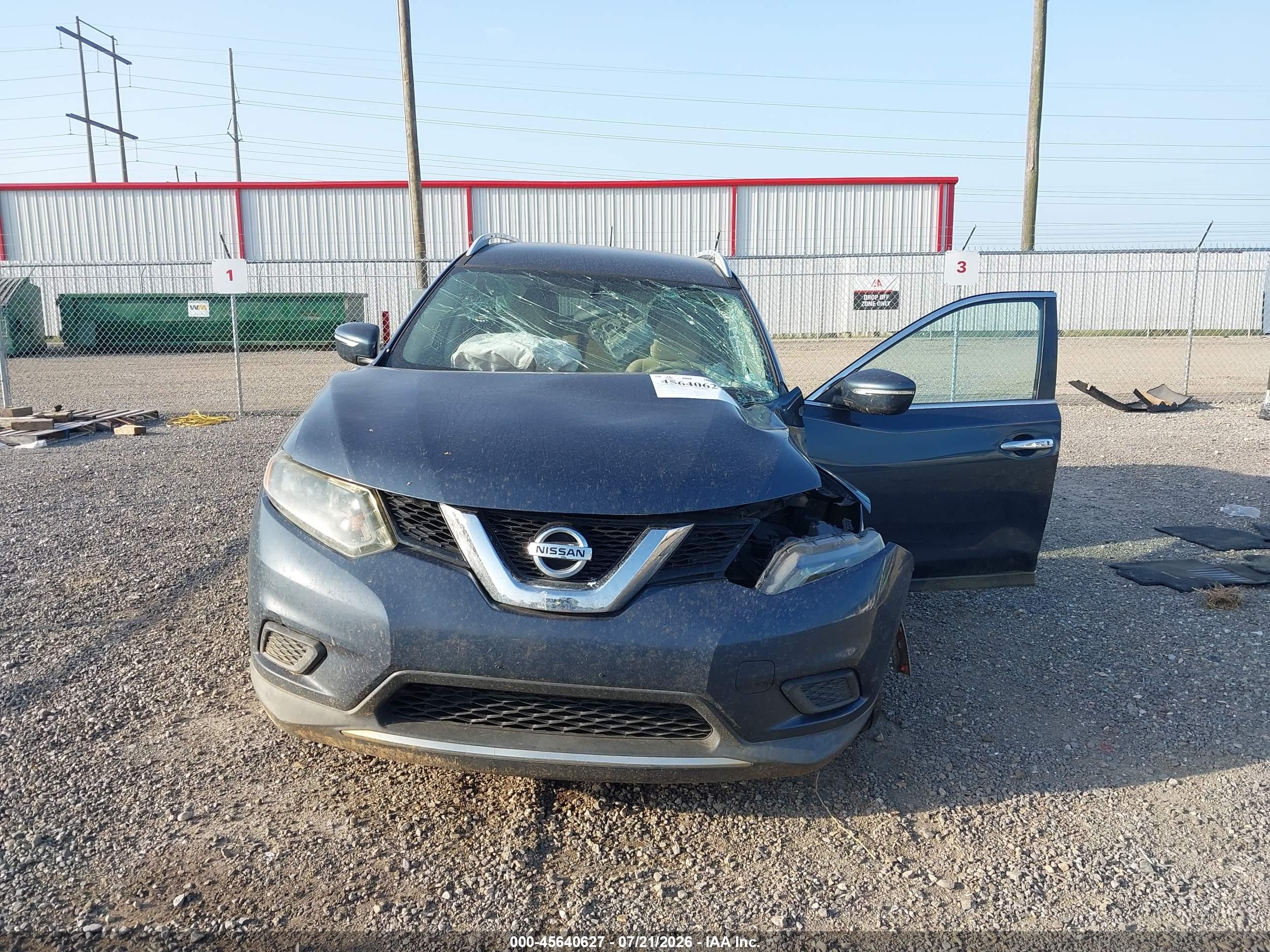 2015 Nissan Rogue Sv Синий vin: 5N1AT2ML0FC828211