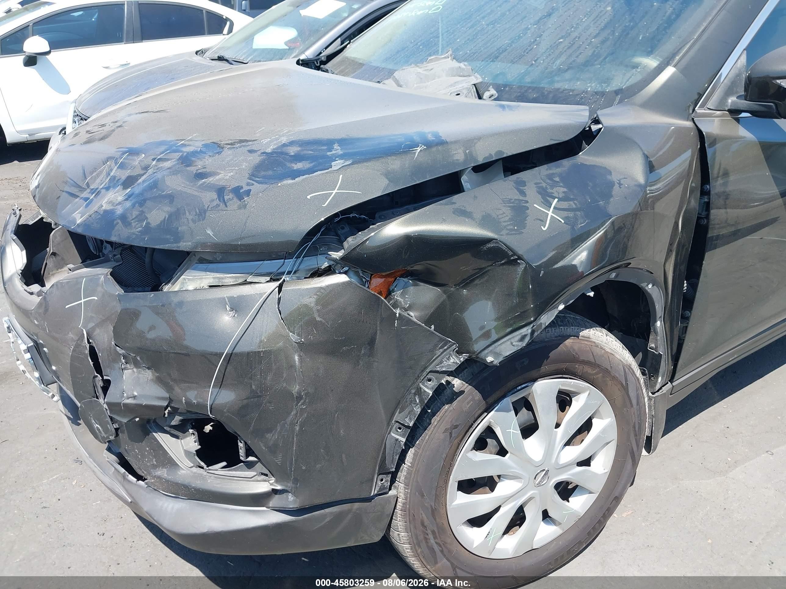 2015 Nissan Rogue S Green vin: 5N1AT2ML0FC849186