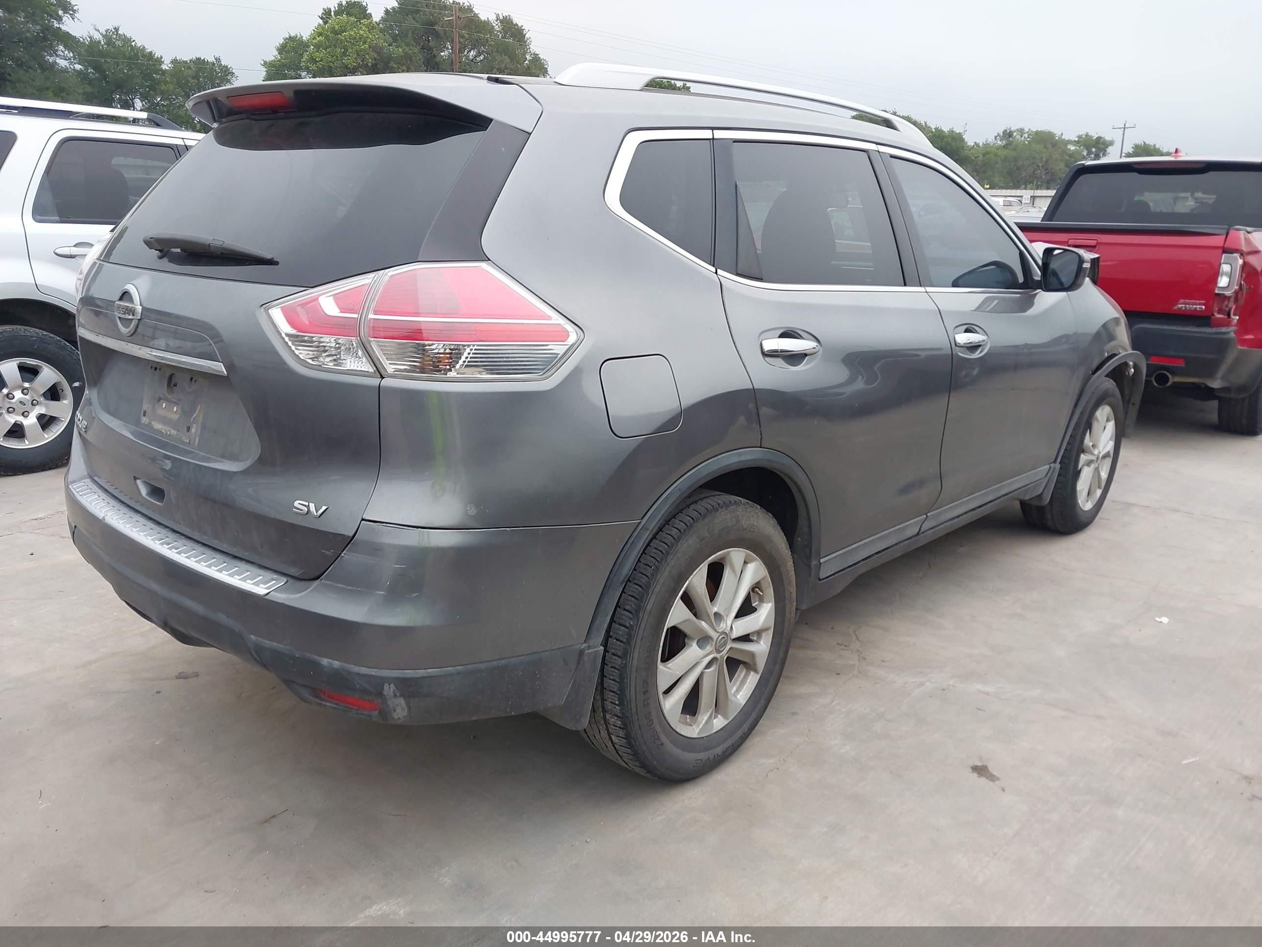 2015 Nissan Rogue Sv Gray vin: 5N1AT2ML0FC899540