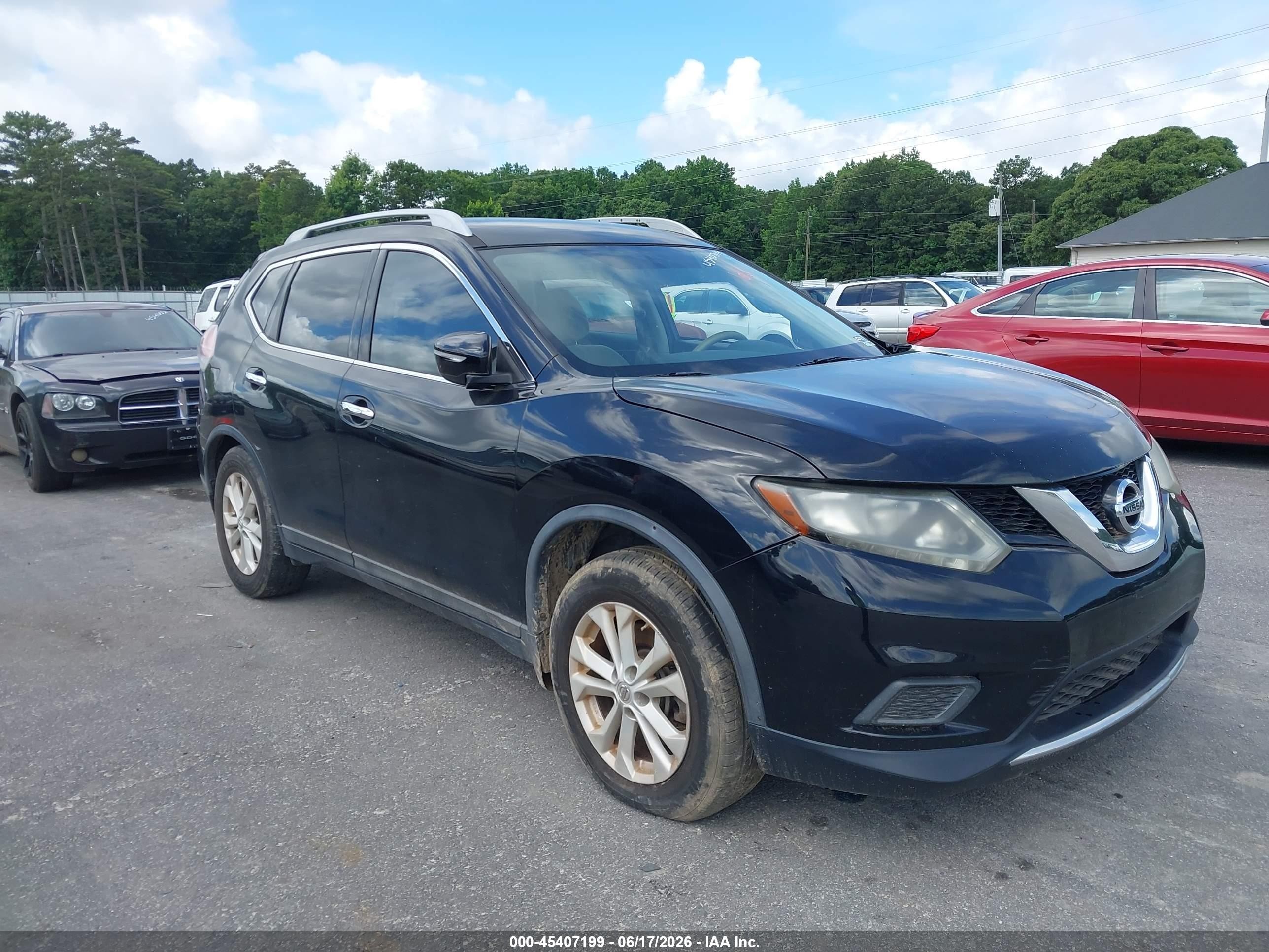 2014 Nissan Rogue Sv Black vin: 5N1AT2ML1EC772746