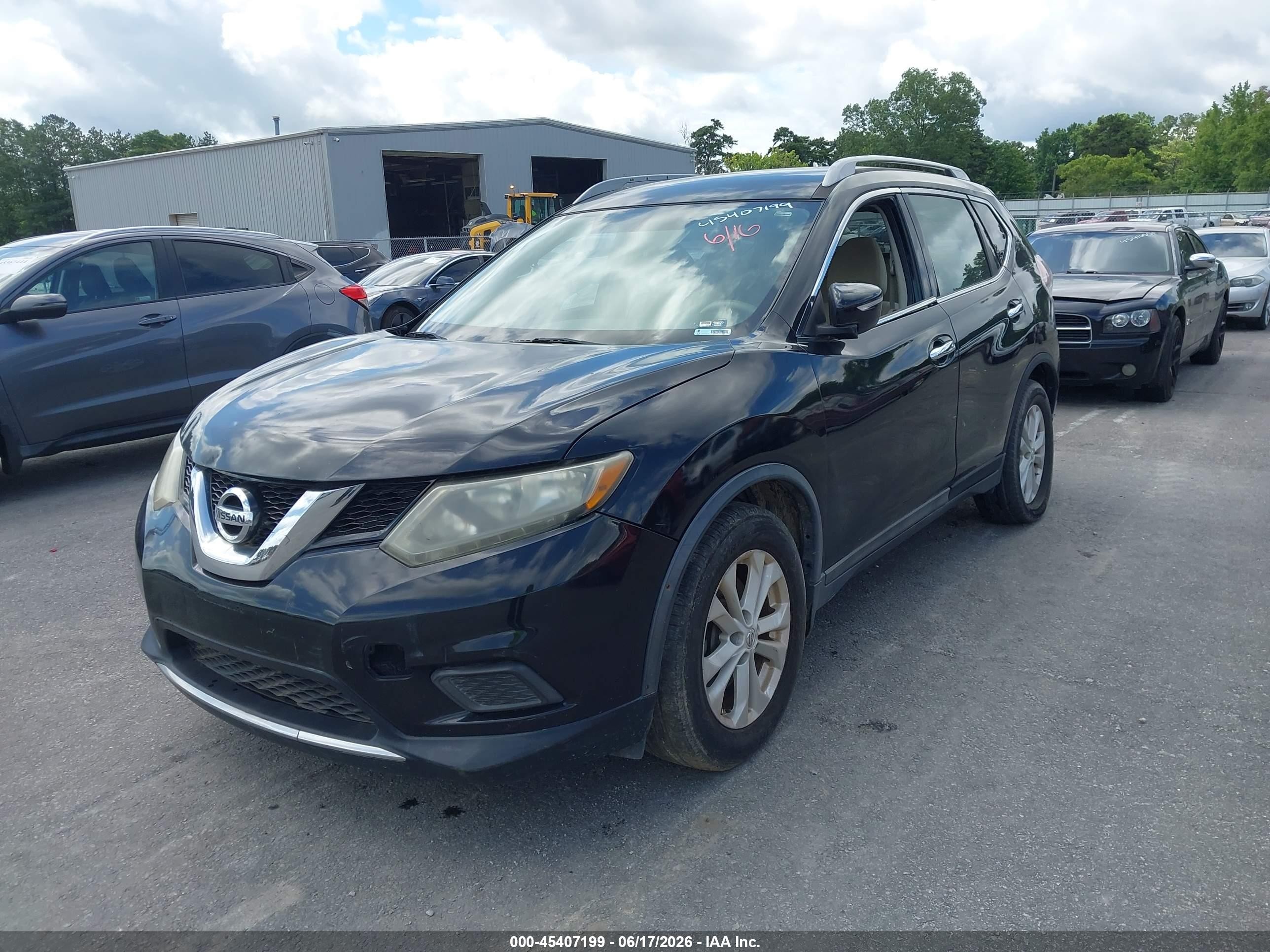 2014 Nissan Rogue Sv Black vin: 5N1AT2ML1EC772746