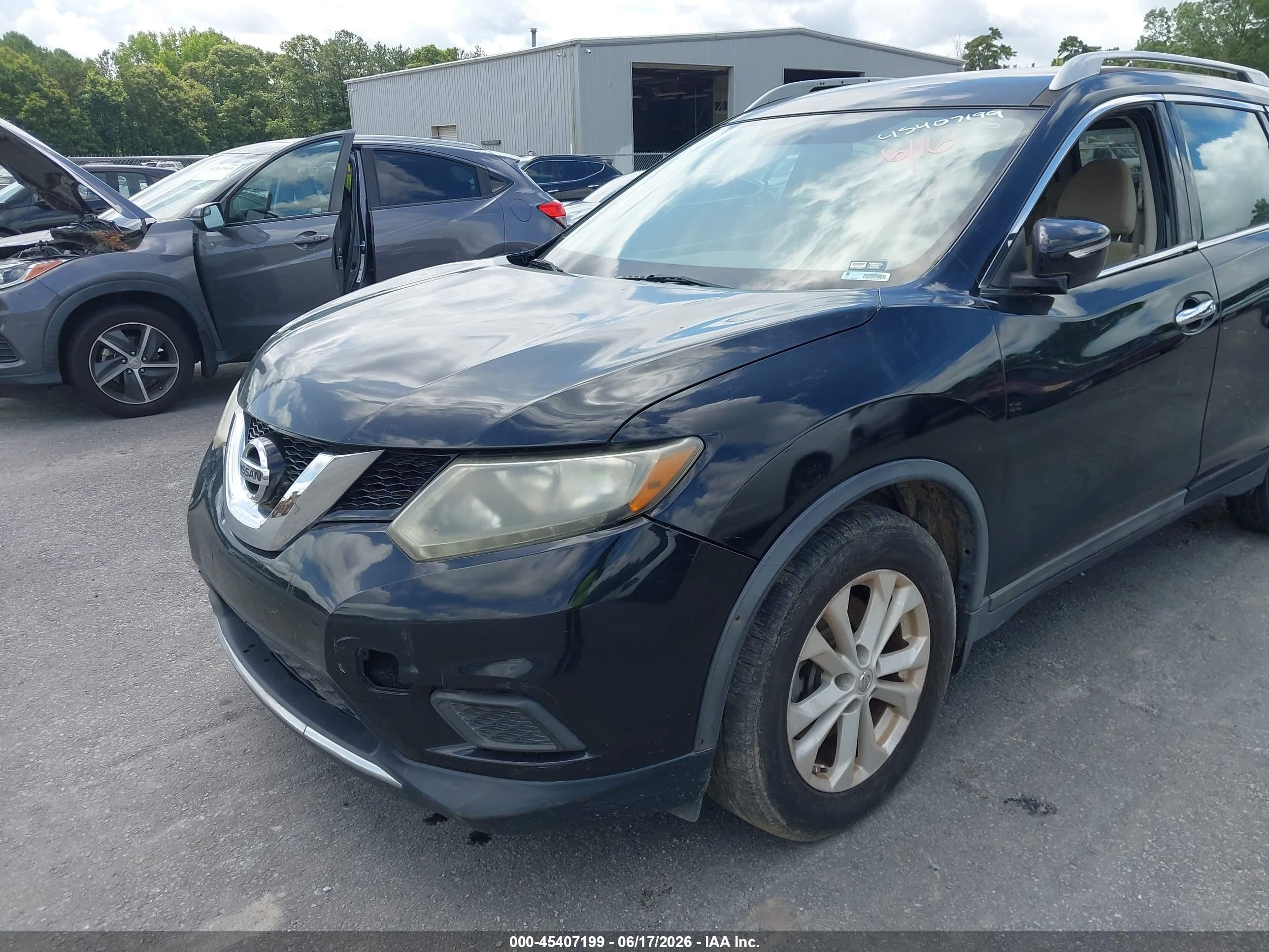2014 Nissan Rogue Sv Black vin: 5N1AT2ML1EC772746