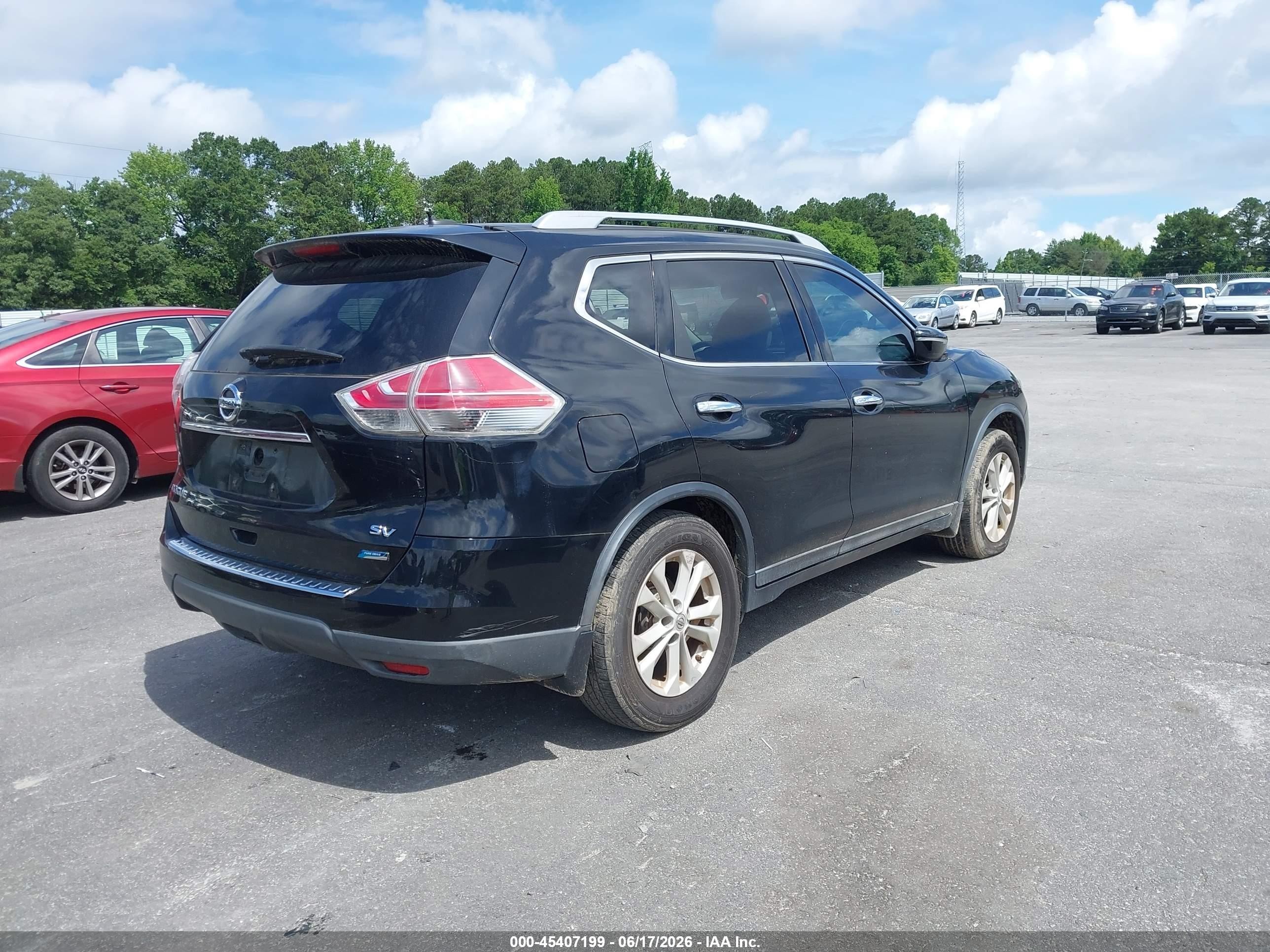 2014 Nissan Rogue Sv Black vin: 5N1AT2ML1EC772746