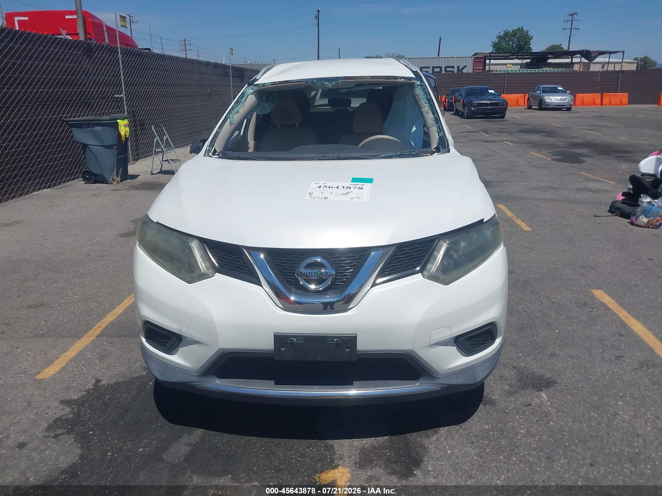 2014 Nissan Rogue Sv White vin: 5N1AT2ML1EC776778