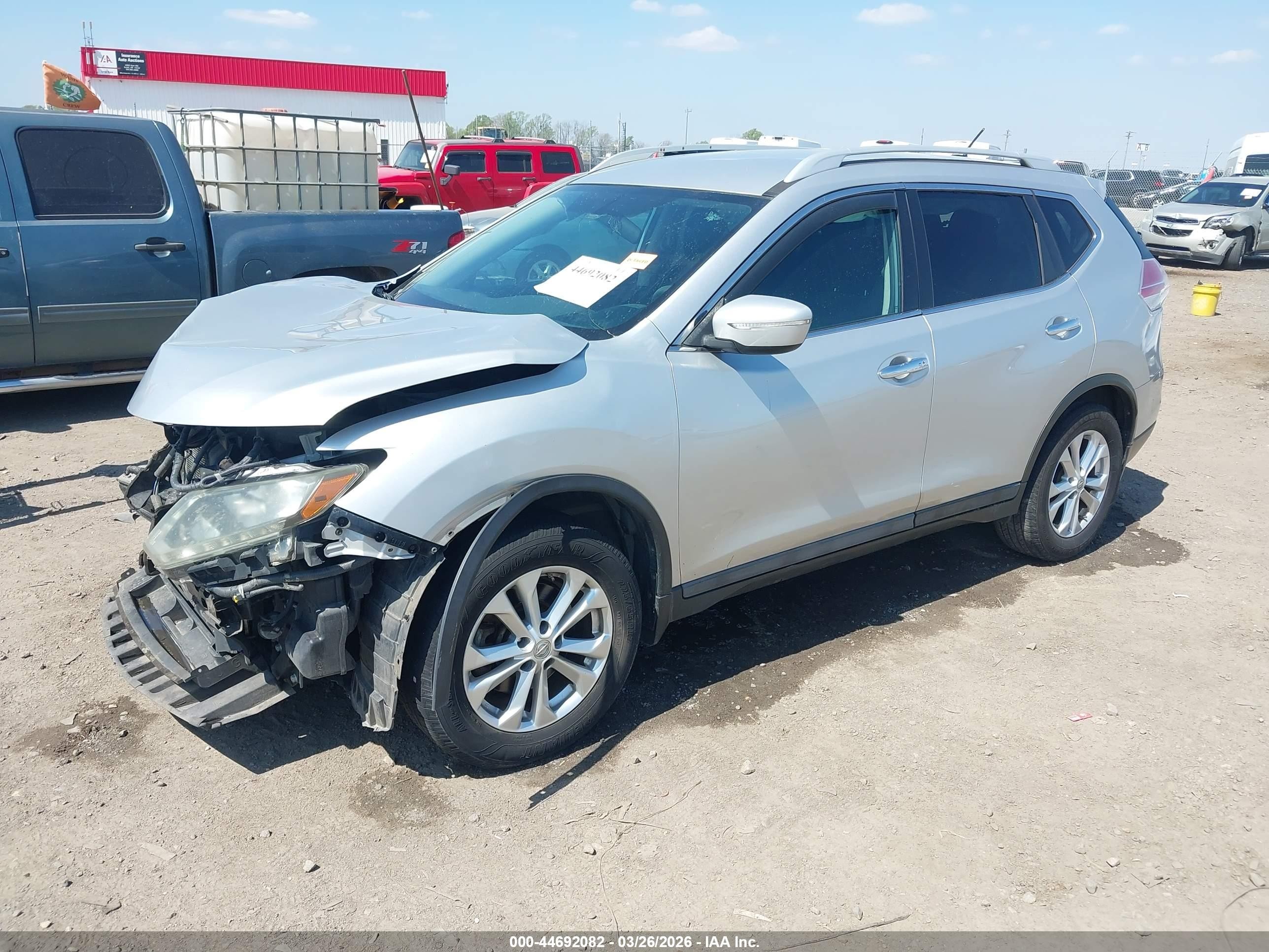 2015 Nissan Rogue Sv Silver vin: 5N1AT2ML1FC793579