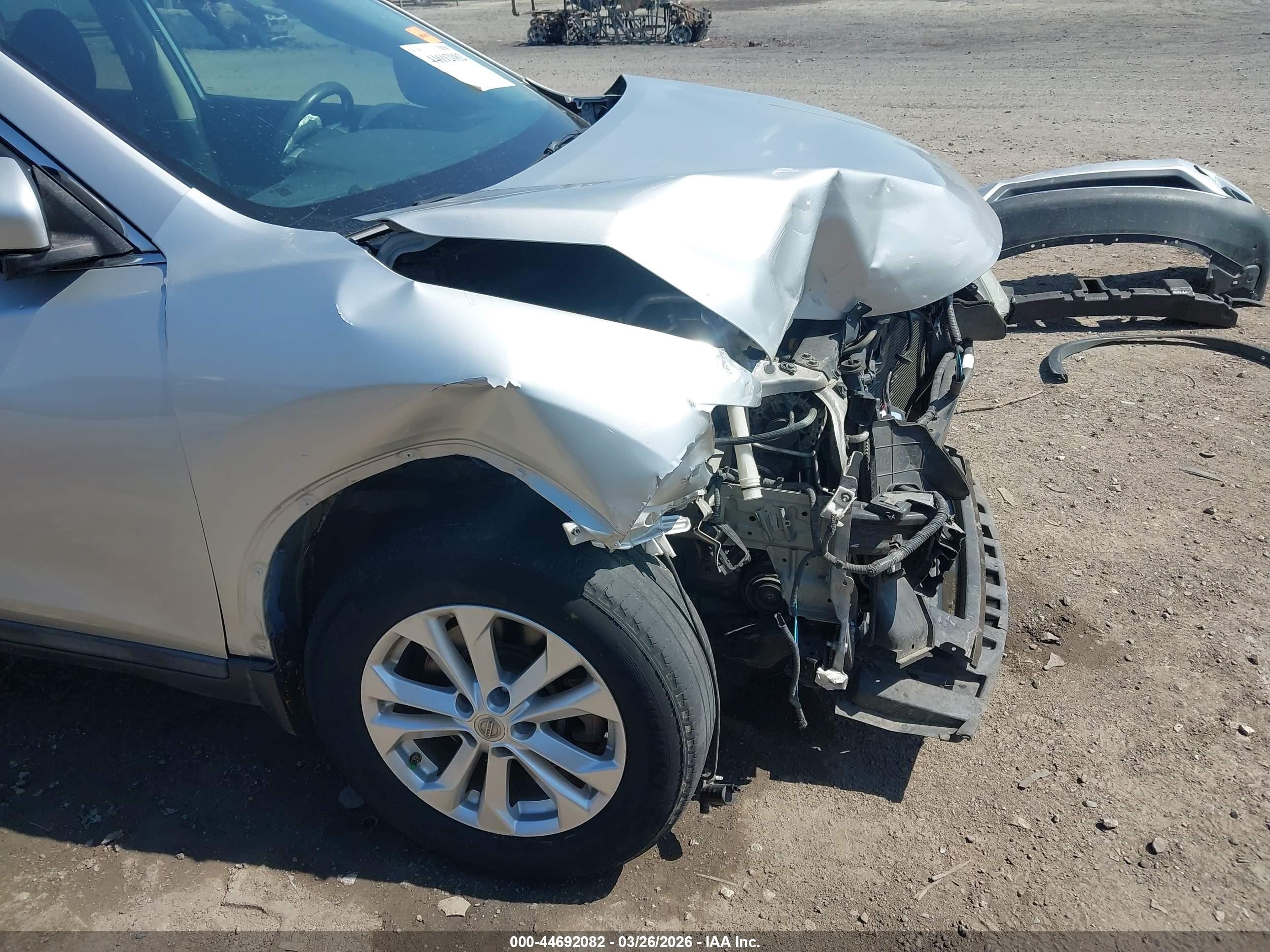 2015 Nissan Rogue Sv Silver vin: 5N1AT2ML1FC793579