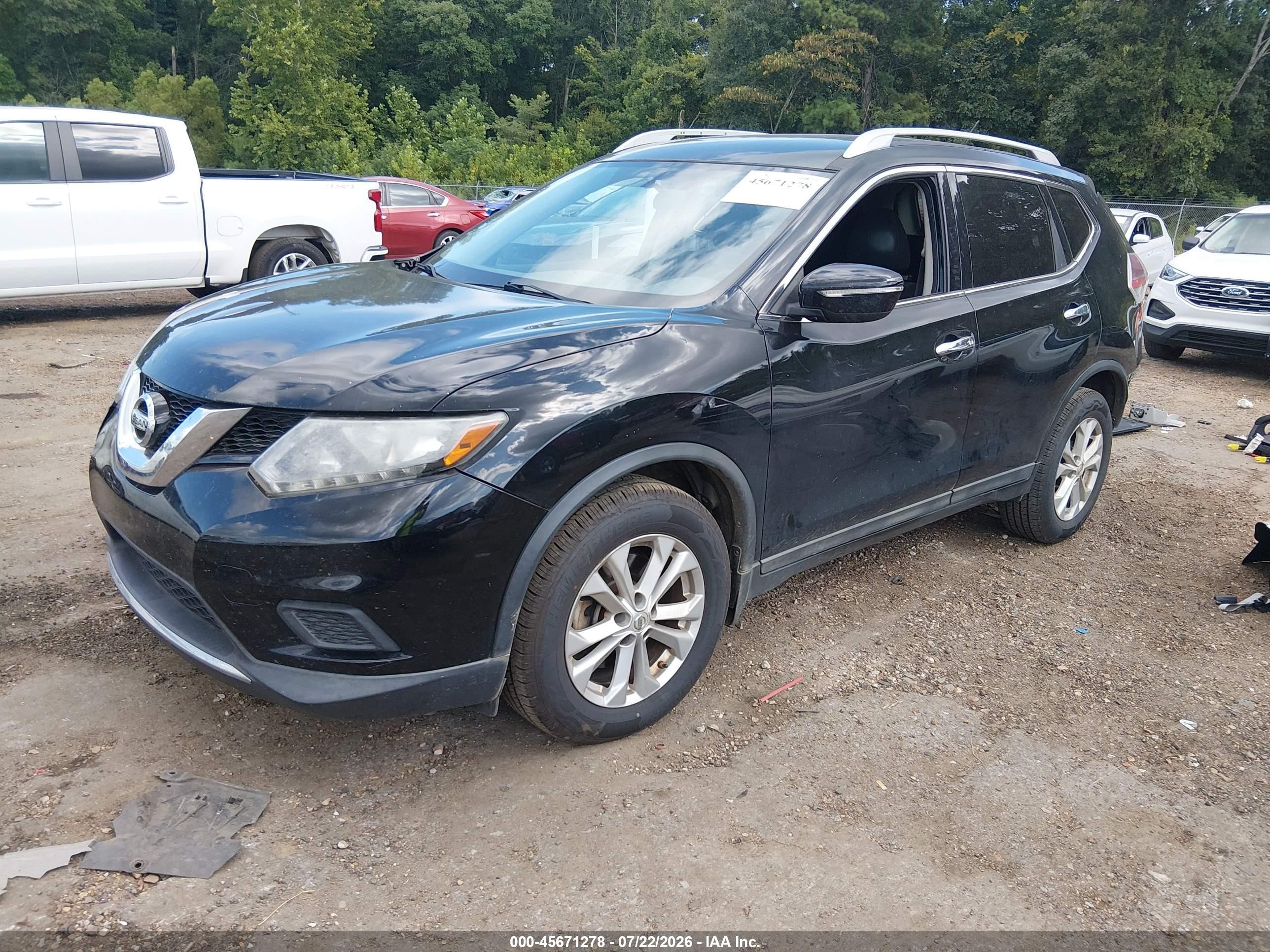 2015 Nissan Rogue Sv Black vin: 5N1AT2ML2FC751129