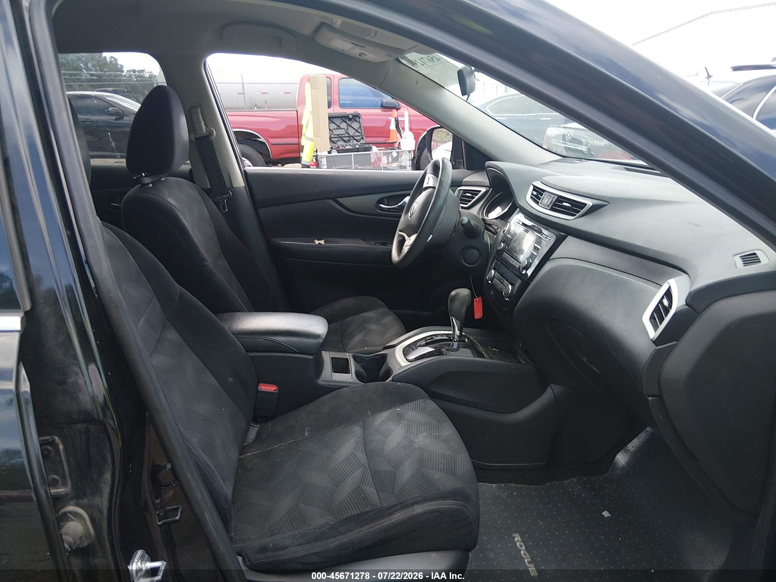 2015 Nissan Rogue Sv Black vin: 5N1AT2ML2FC751129