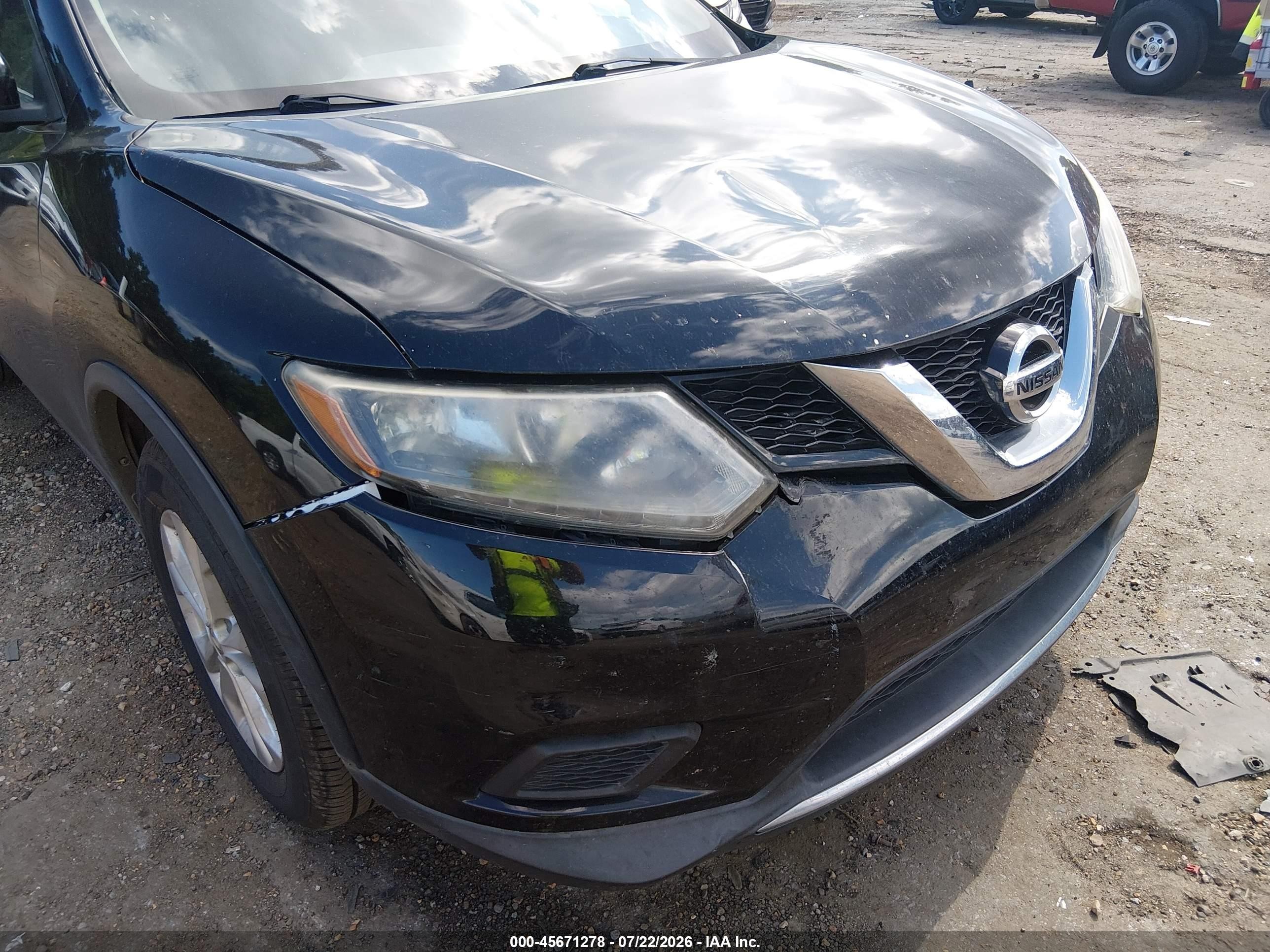 2015 Nissan Rogue Sv Black vin: 5N1AT2ML2FC751129