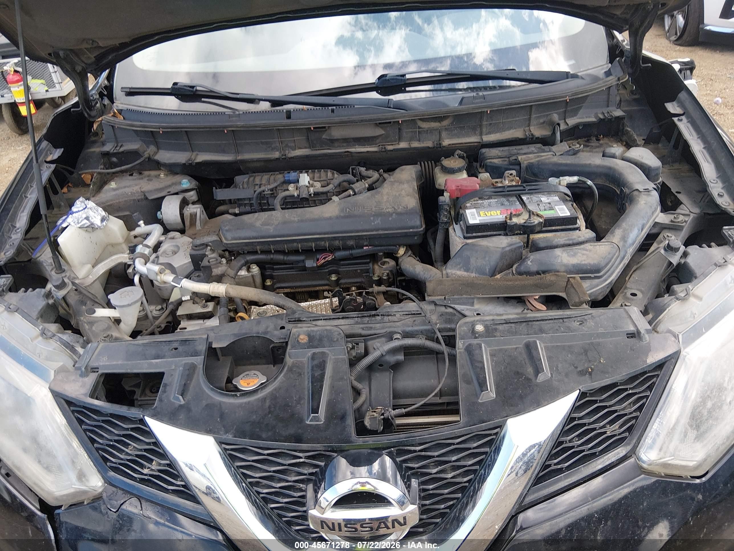 2015 Nissan Rogue Sv Black vin: 5N1AT2ML2FC751129