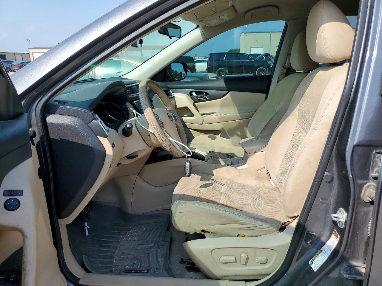 2015 Nissan Rogue Sv Серый vin: 5N1AT2ML2FC814536