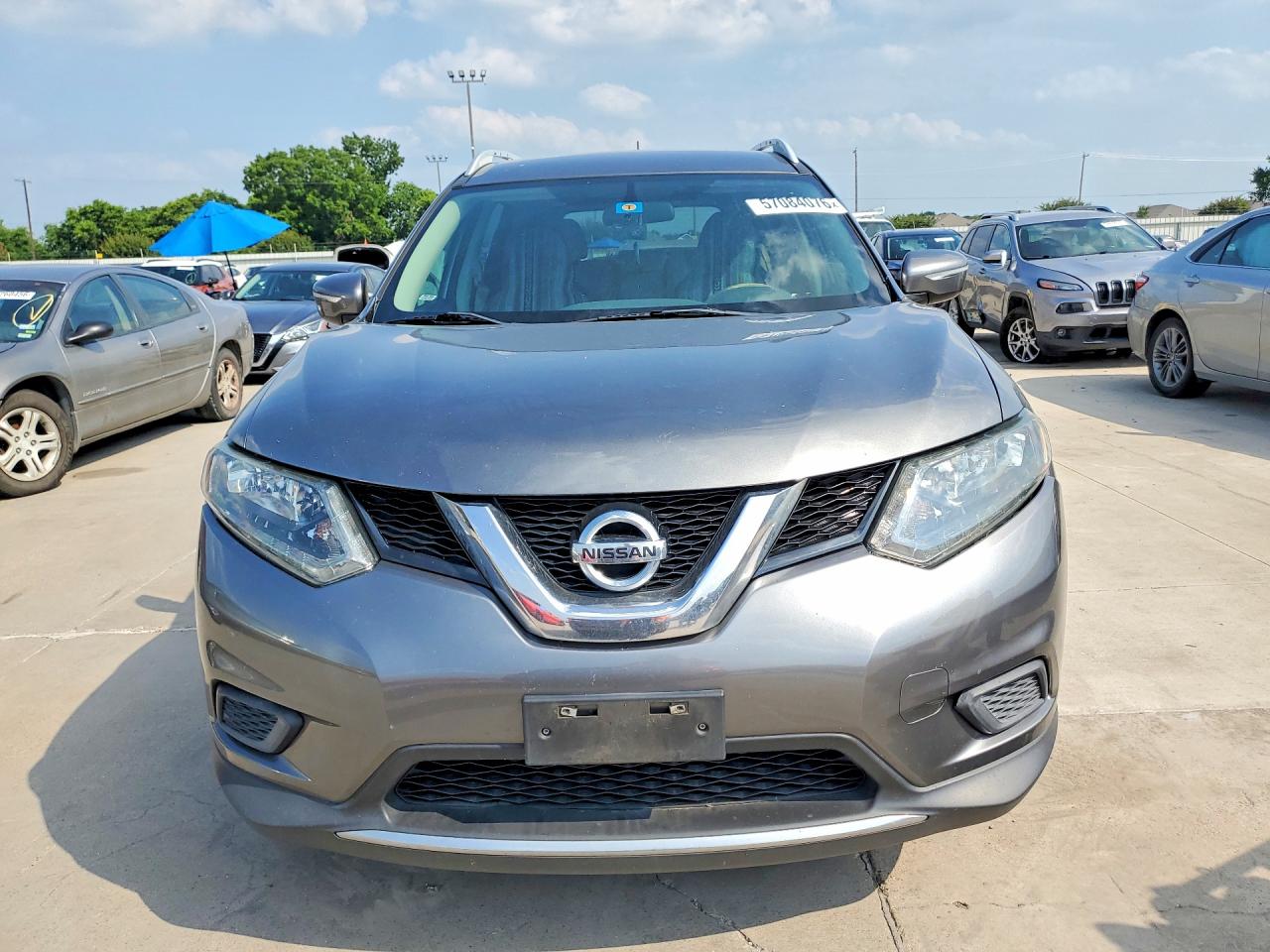 2015 Nissan Rogue Sv Серый vin: 5N1AT2ML2FC814536