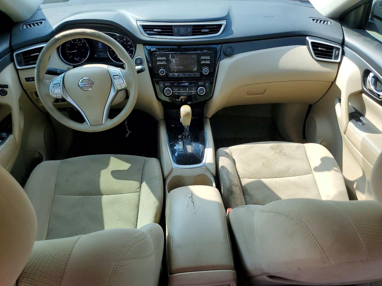 2015 Nissan Rogue Sv Серый vin: 5N1AT2ML2FC814536