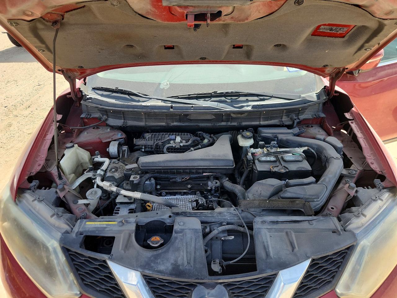 2015 Nissan Rogue S Бордовый vin: 5N1AT2ML2FC908769