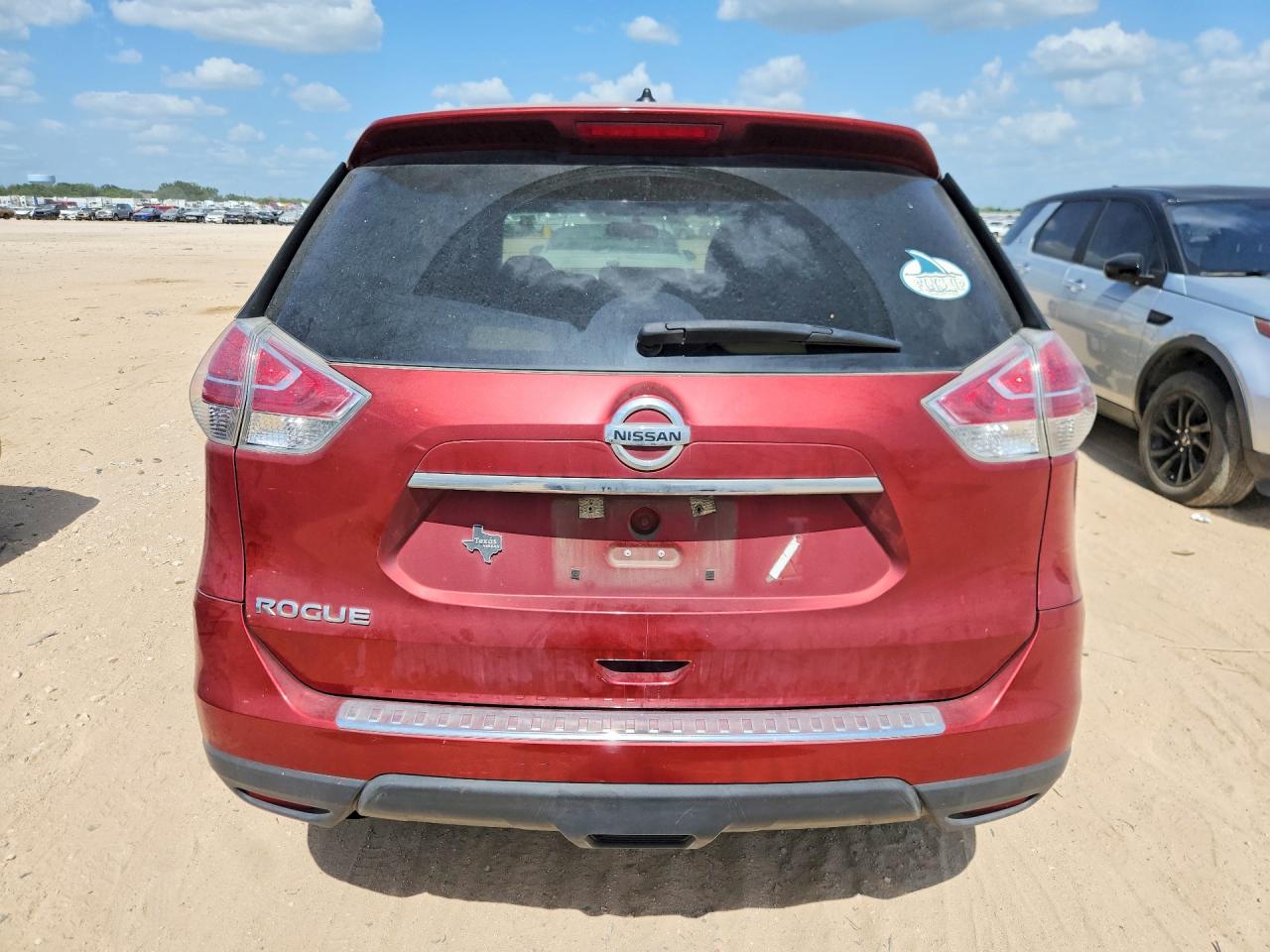 2015 Nissan Rogue S Бордовый vin: 5N1AT2ML2FC908769