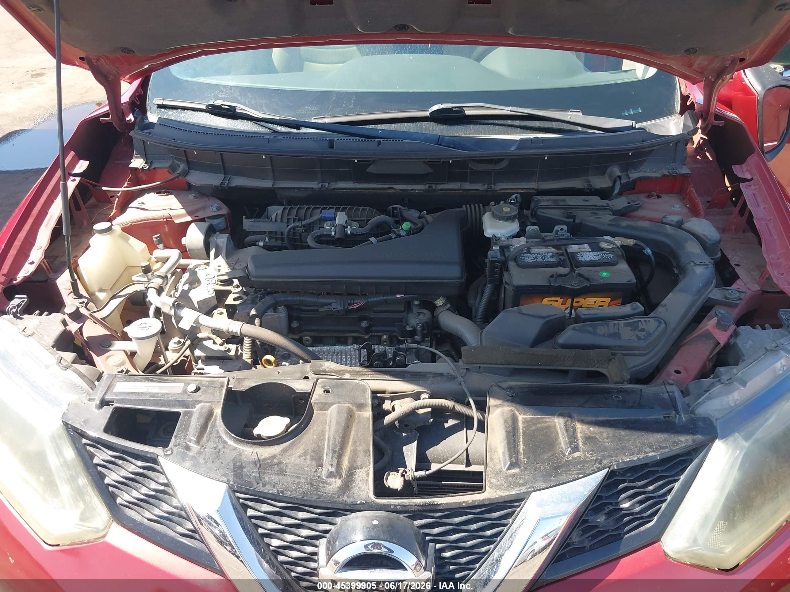 2015 Nissan Rogue S Red vin: 5N1AT2ML2FC914331