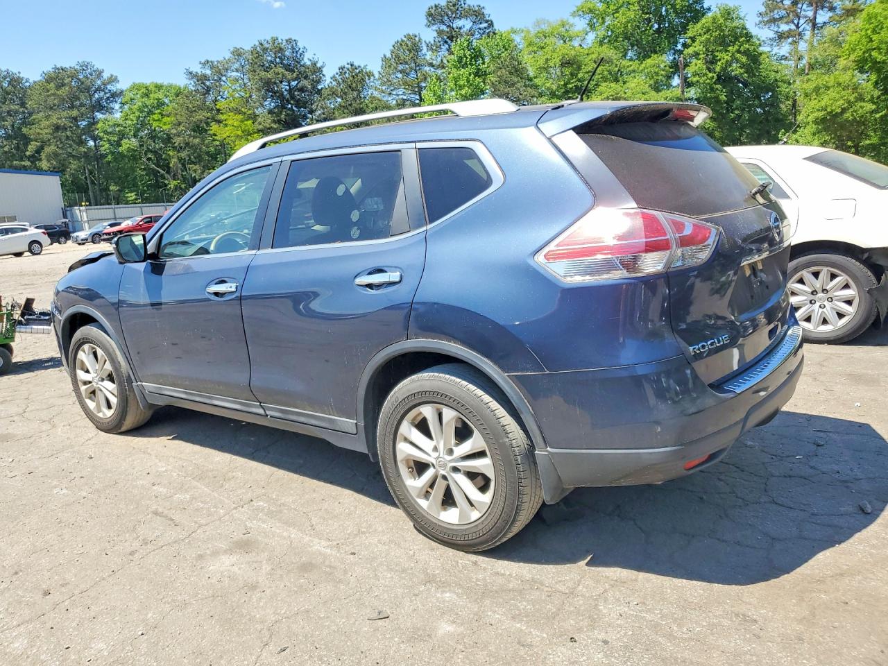 2015 Nissan Rogue Sv Blue vin: 5N1AT2ML3FC759854