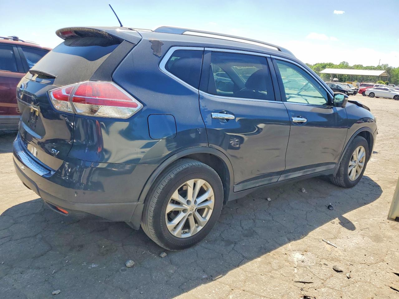 2015 Nissan Rogue Sv Blue vin: 5N1AT2ML3FC759854