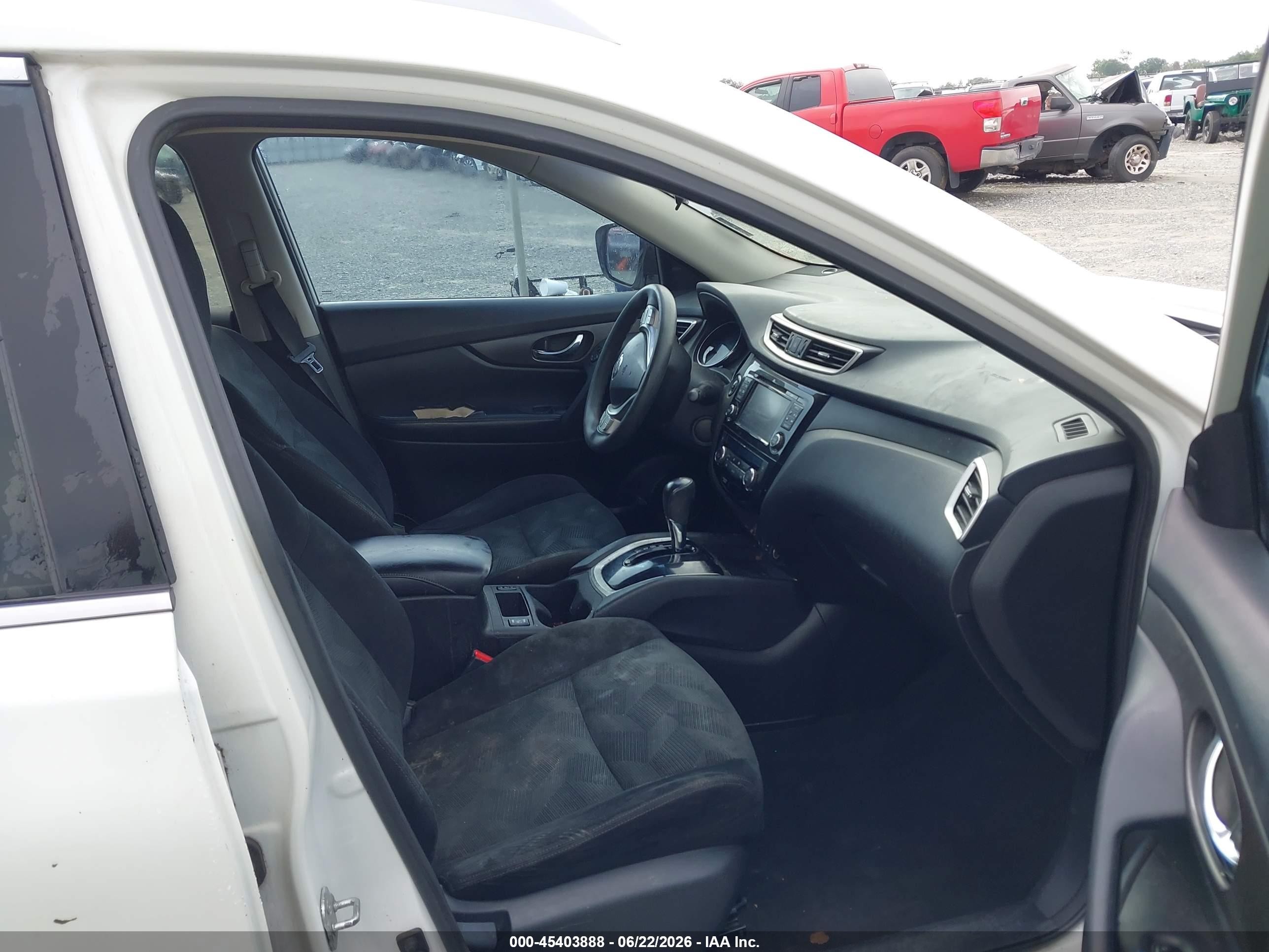 2015 Nissan Rogue Sv White vin: 5N1AT2ML3FC761359