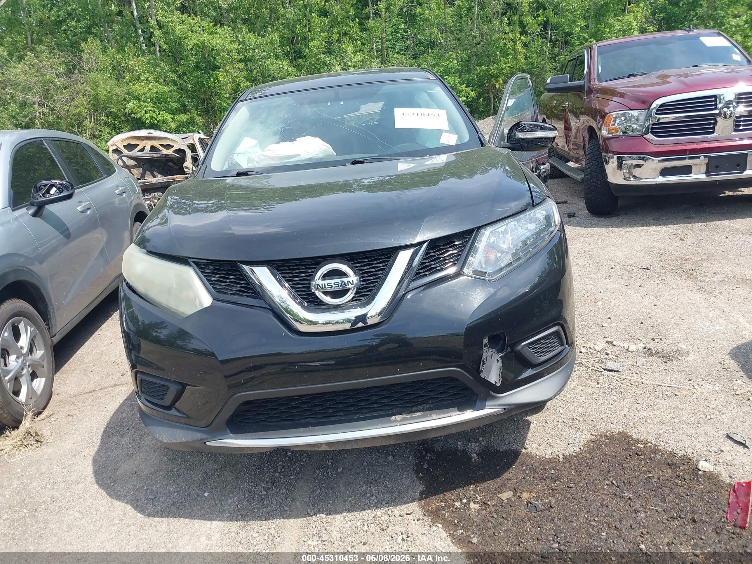 2014 Nissan Rogue S Black vin: 5N1AT2ML4EC764866