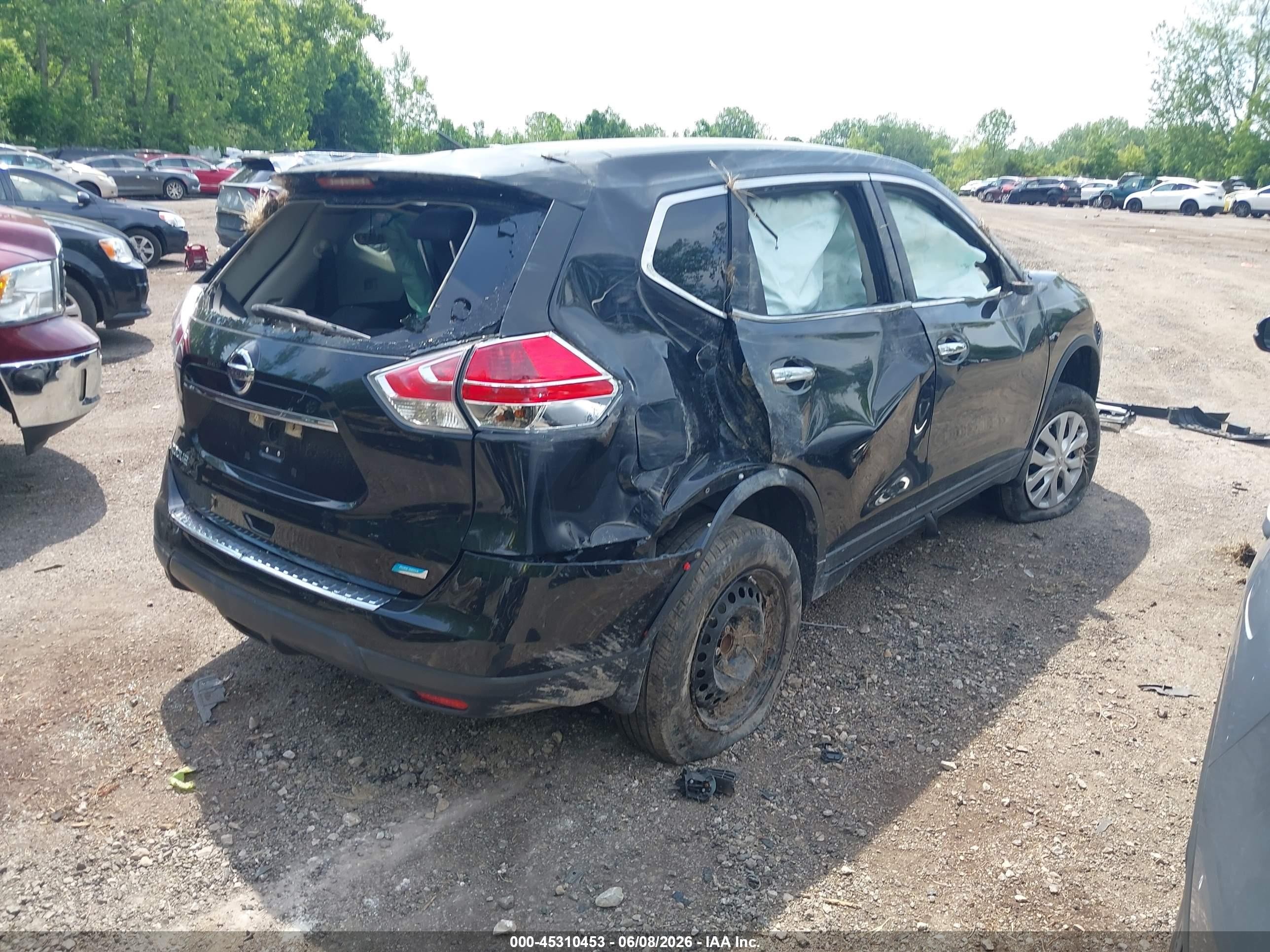 2014 Nissan Rogue S Black vin: 5N1AT2ML4EC764866