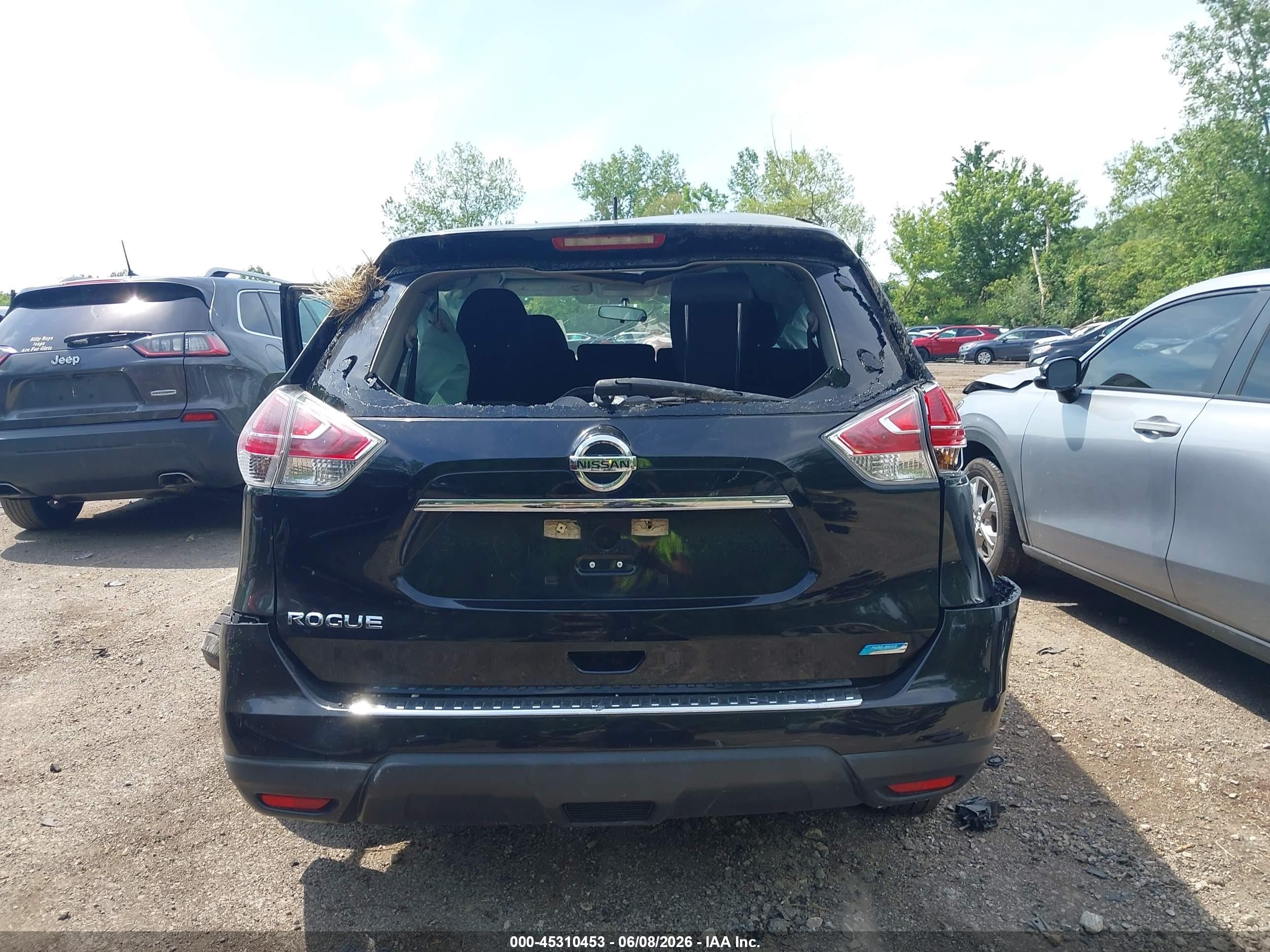 2014 Nissan Rogue S Black vin: 5N1AT2ML4EC764866