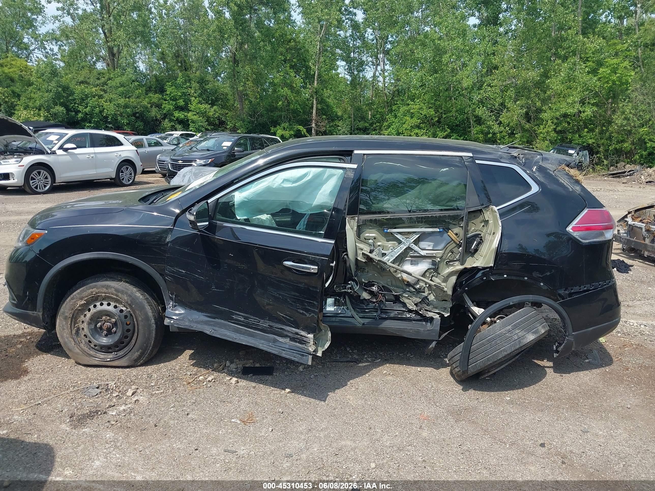 2014 Nissan Rogue S Black vin: 5N1AT2ML4EC764866