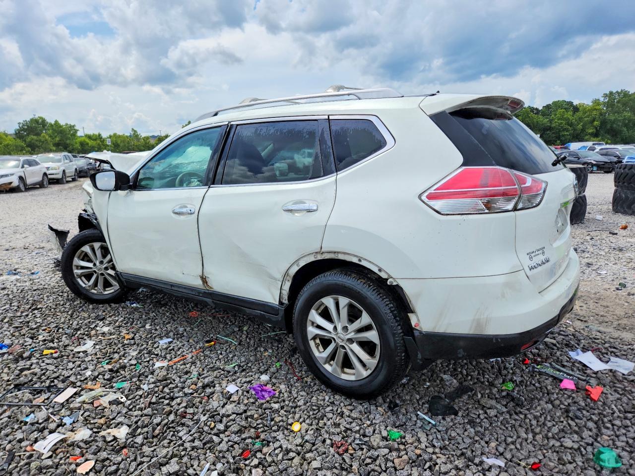 2014 Nissan Rogue Sv White vin: 5N1AT2ML4EC817629