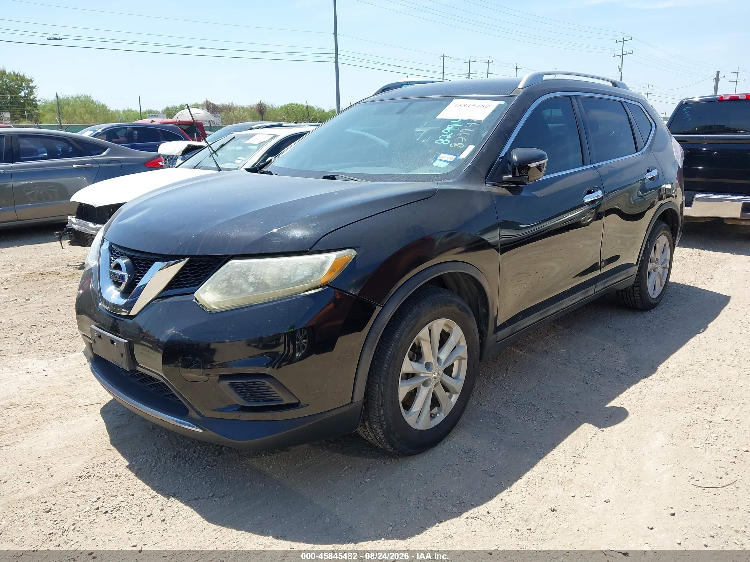 2014 Nissan Rogue Sv Black vin: 5N1AT2ML4EC829943