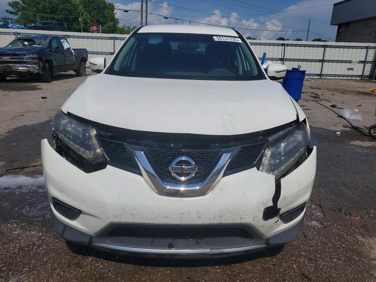 2015 Nissan Rogue S White vin: 5N1AT2ML4FC881851