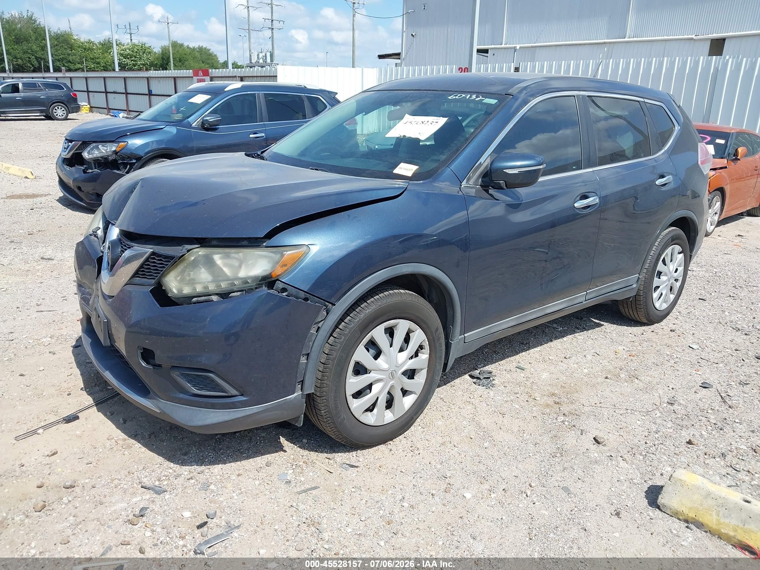 2015 Nissan Rogue S Dark Blue vin: 5N1AT2ML4FC907722